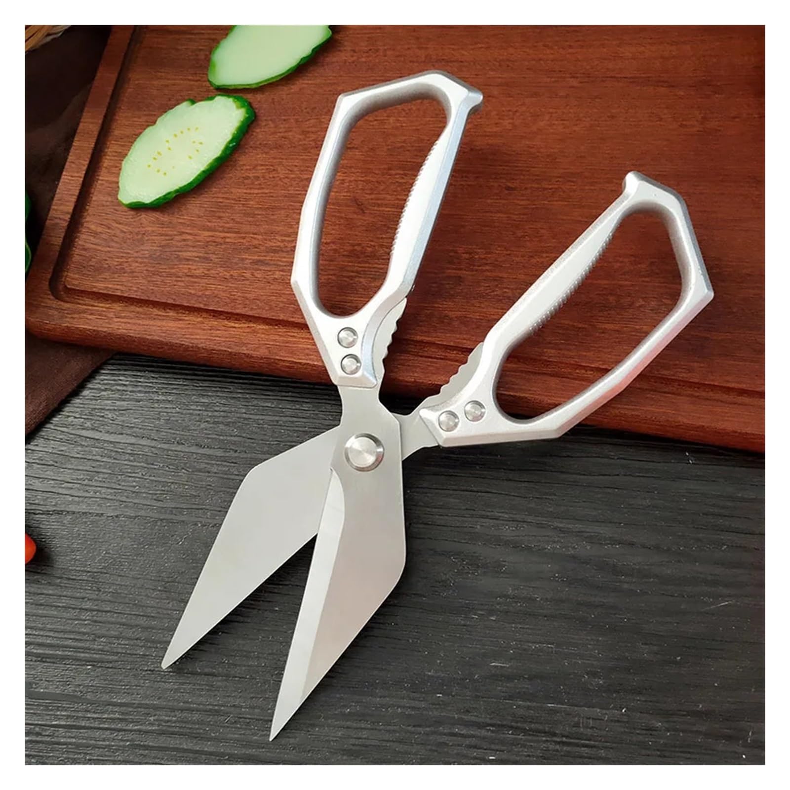 Multifunktionsschere Edelstahl Lebensmittelschere kompatibel for Huhn Gemüse Grill Fleisch Fisch Küchenzubehör