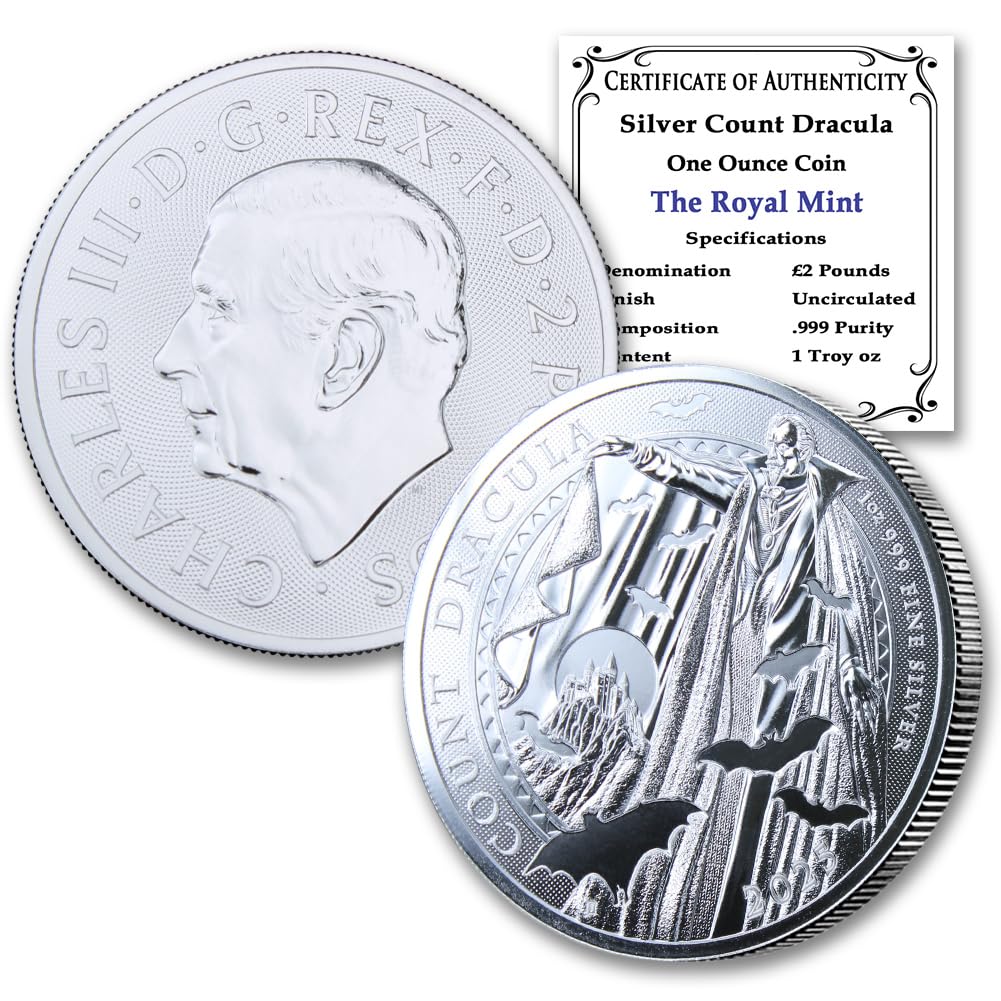 2025 1 oz Gothic Horror Series: Count Dracula Silver Coin