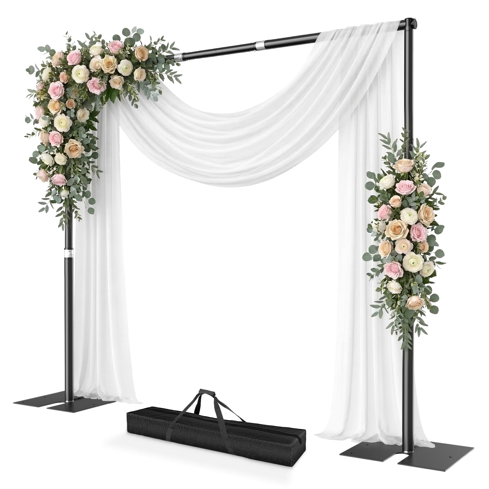 Susire 10 x 10 x 10フィート ウェディング背景スタンドキット Amazon.com : Fotoumgl 10x10ft Pipe and Drape Stand Kit, Adjustable
