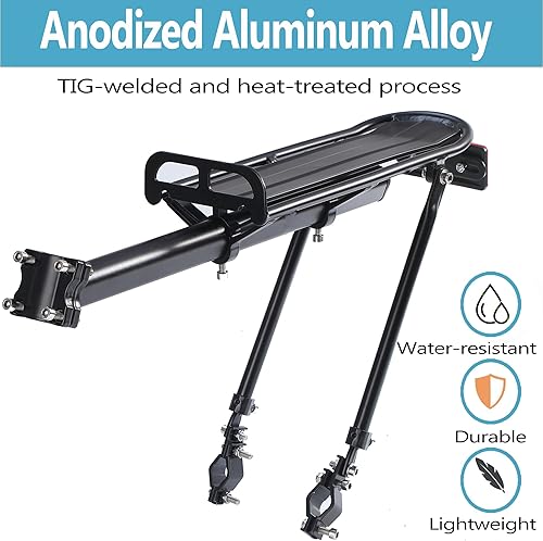 Miniatura 2 de Portabicicletas trasero,Soporte de carga para bicicletas,Aleación de aluminio,Reflectante de gran tamaño,Retráctil,Universal