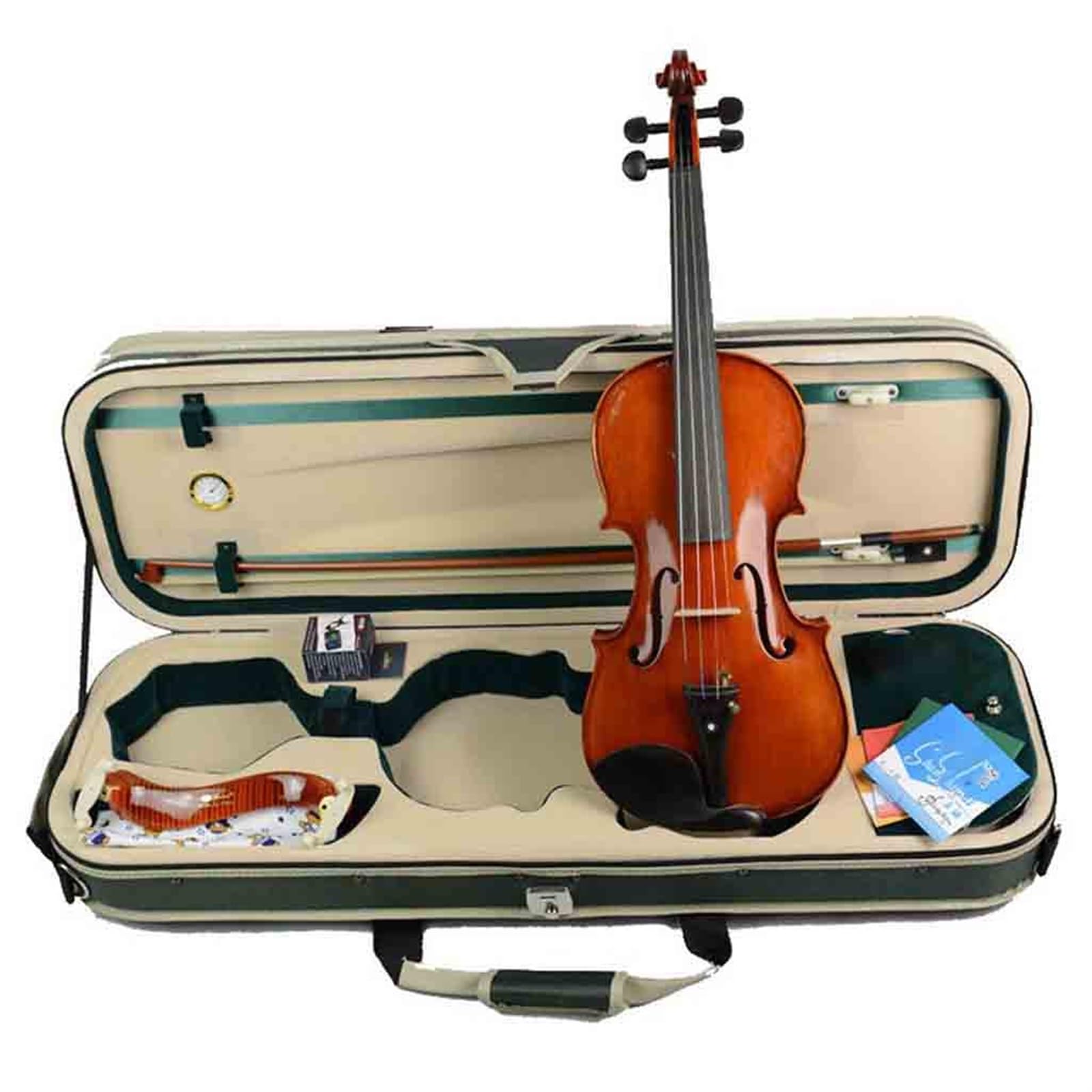 Violino Da Concerto Fatto A Mano A Grandezza Naturale Violino 4/4 Violino In Acero Fiammato Violino Solido Con Custodia Corde Per Arco SET Intero
