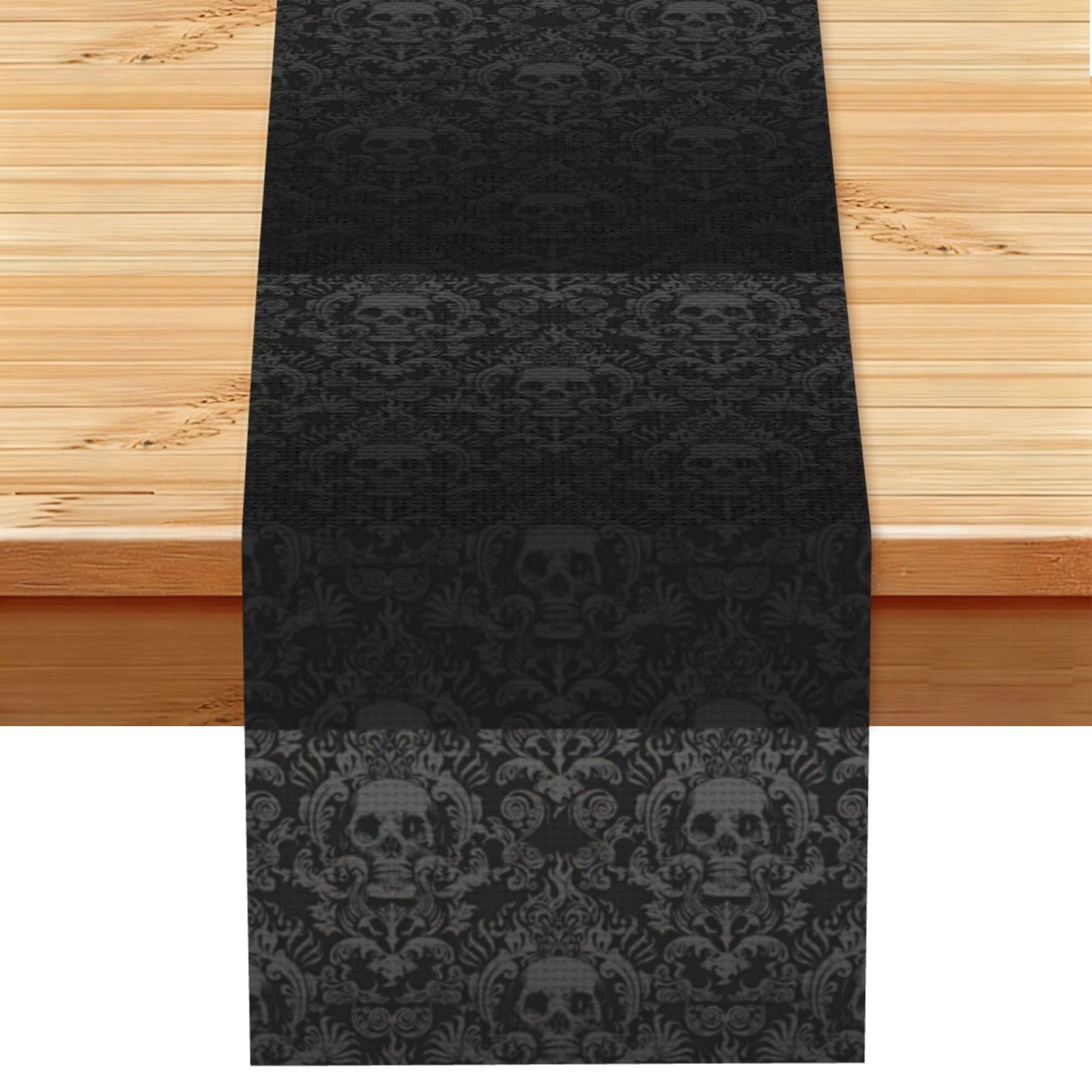 gothic wallpaper skull Multi Purpose Table Runner for Home Decor, Printed Table Cloth for Kitchen Table, Countertops & Dining Area