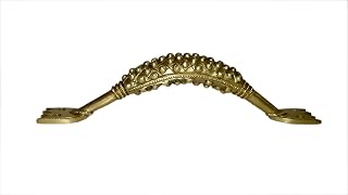 BHARATHAAT Door Handle with bundi Design Brass Collectible Handicraft Art BH06736