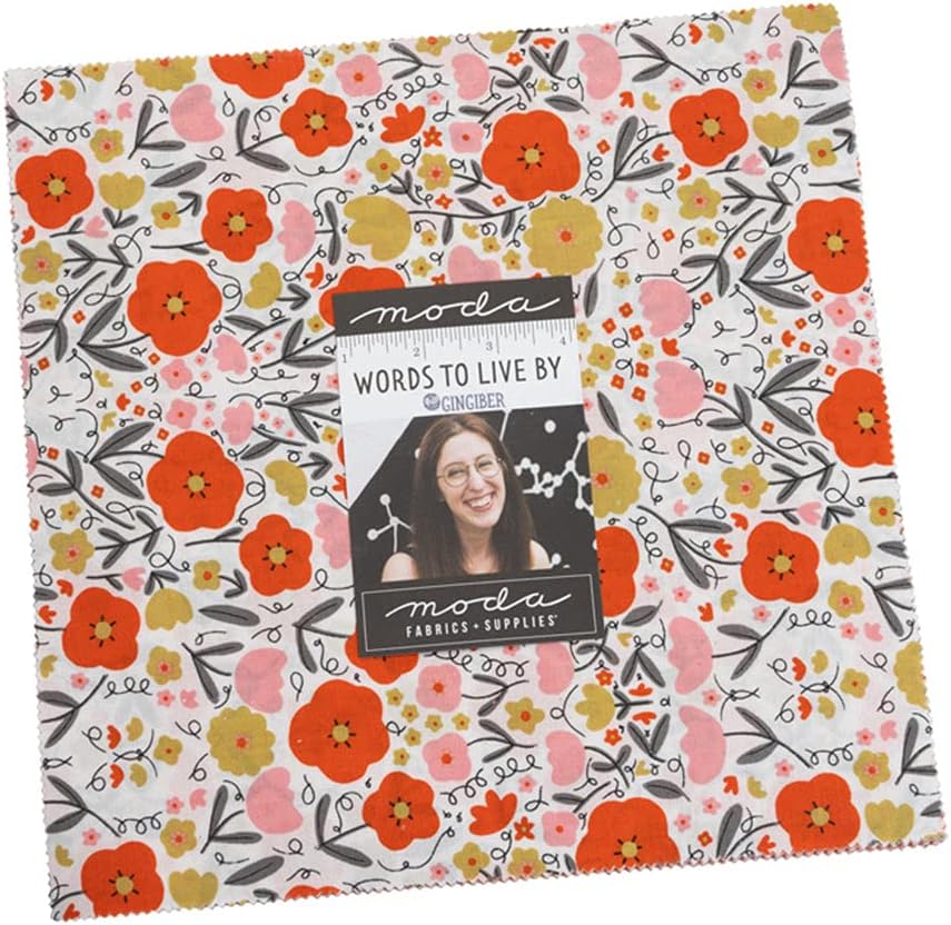 Words to Live by Layer Cake by Gingiber for Moda Fabrics 48320LC 42 10" Fabric Squares