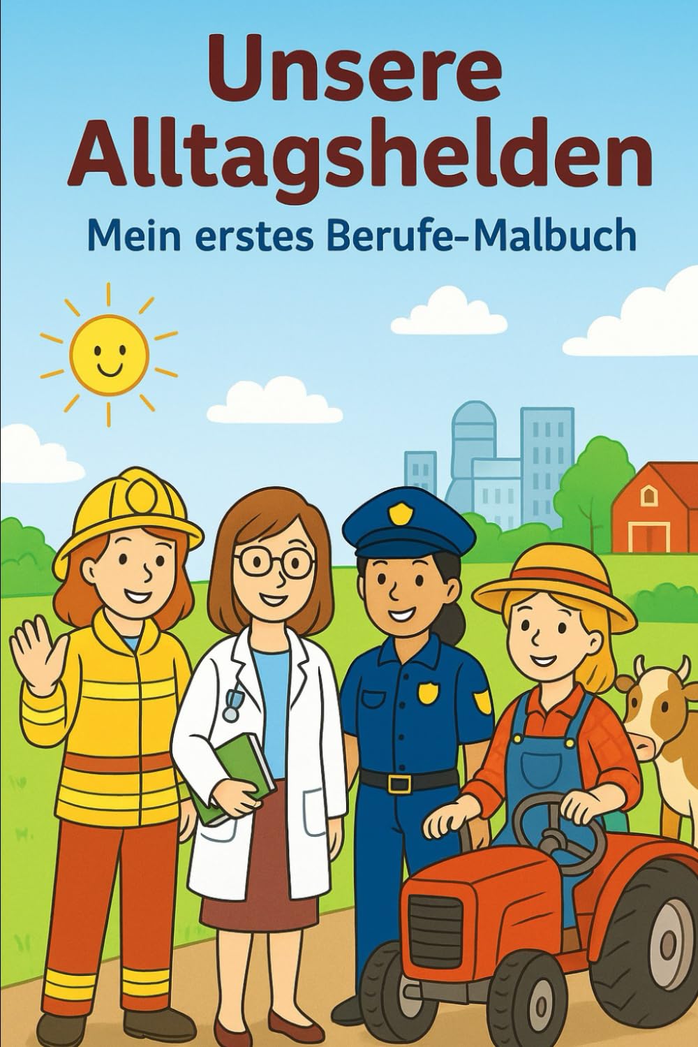 Unsere Alltagshelden - Mein erstes Berufe-Malbuch: Malbuch über Feuerwehr, Bauarbeiter, Wissenschaftlerin & mehr | Lernspaß, Kreativität & Geschenkidee | Kinder ab 3 Jahren