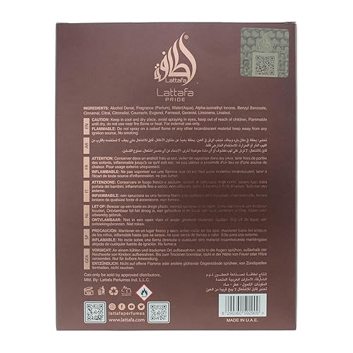 Miniatura 10 de Lattafa Pride Affection EDP 100ML (3.4 oz), fragancias duraderas y lujosas de East, perfume para hombres y mujeres.