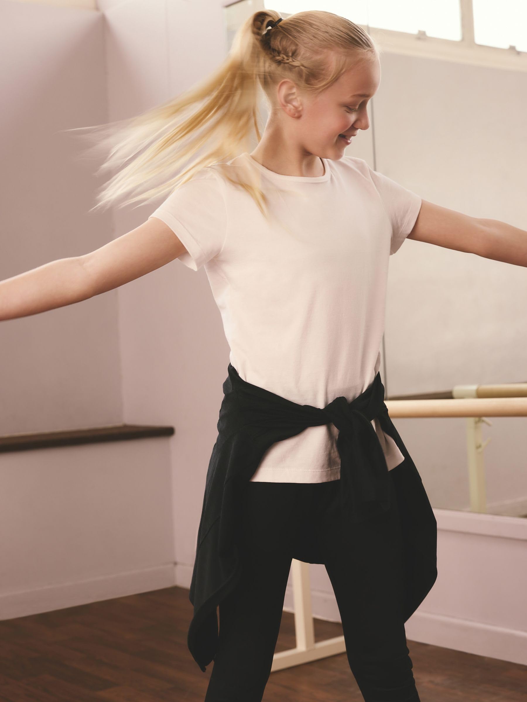 NEXT Ragazza Leggings Sportivi Nero 6 Anni