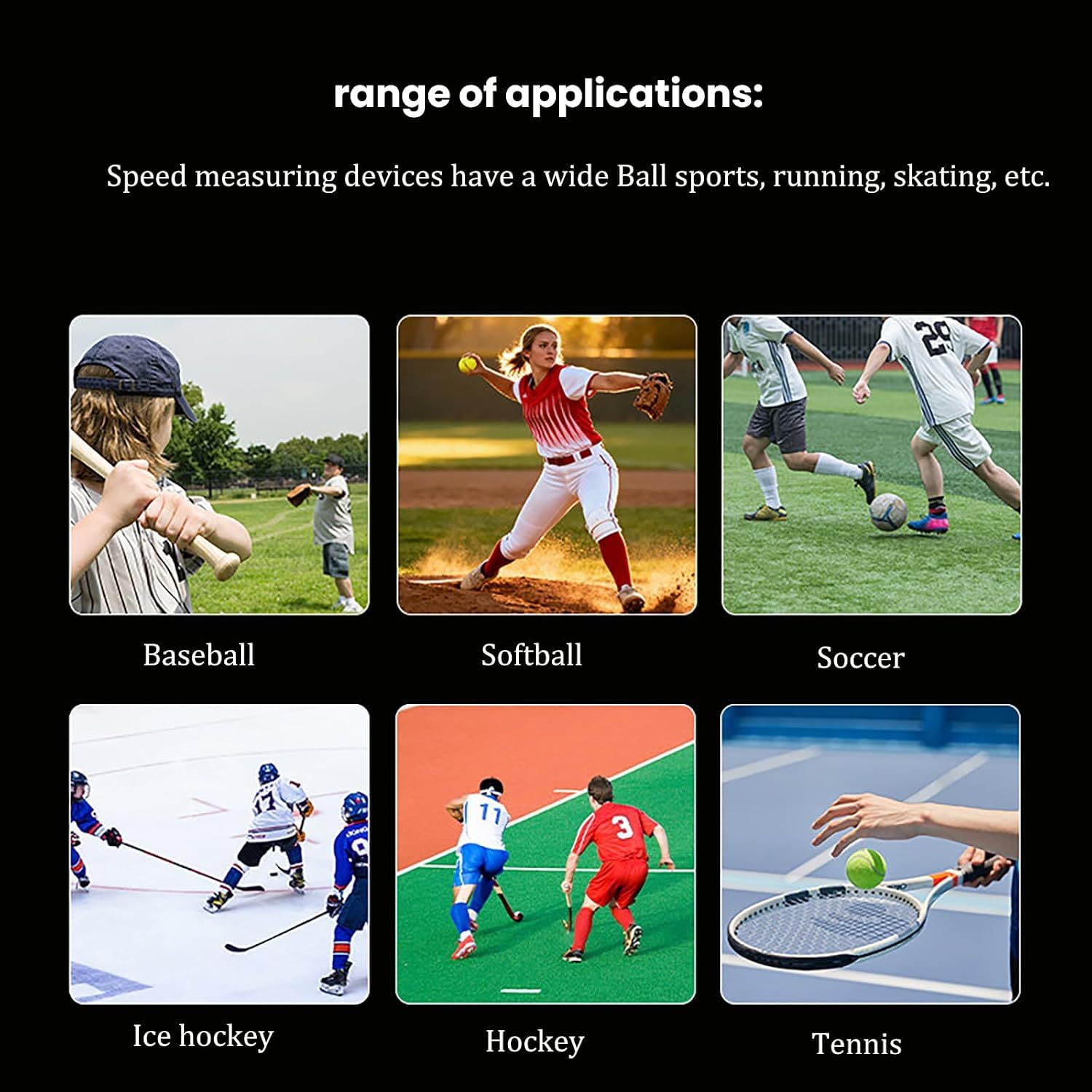 Tester di velocità per Tennis, Sensori di velocità per Allenamento, Misura La velocità di Servizio, Racchetta E Palla, con Display Digitale, Tester di velocità Sportivo A Mani Libere per