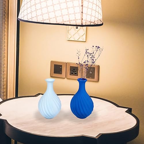 Miniatura 5 de Juego de 4 jarrones pequeños de cerámica, jarrones decorativos para decoración del hogar, florero para decoración moderna de mediados de siglo,