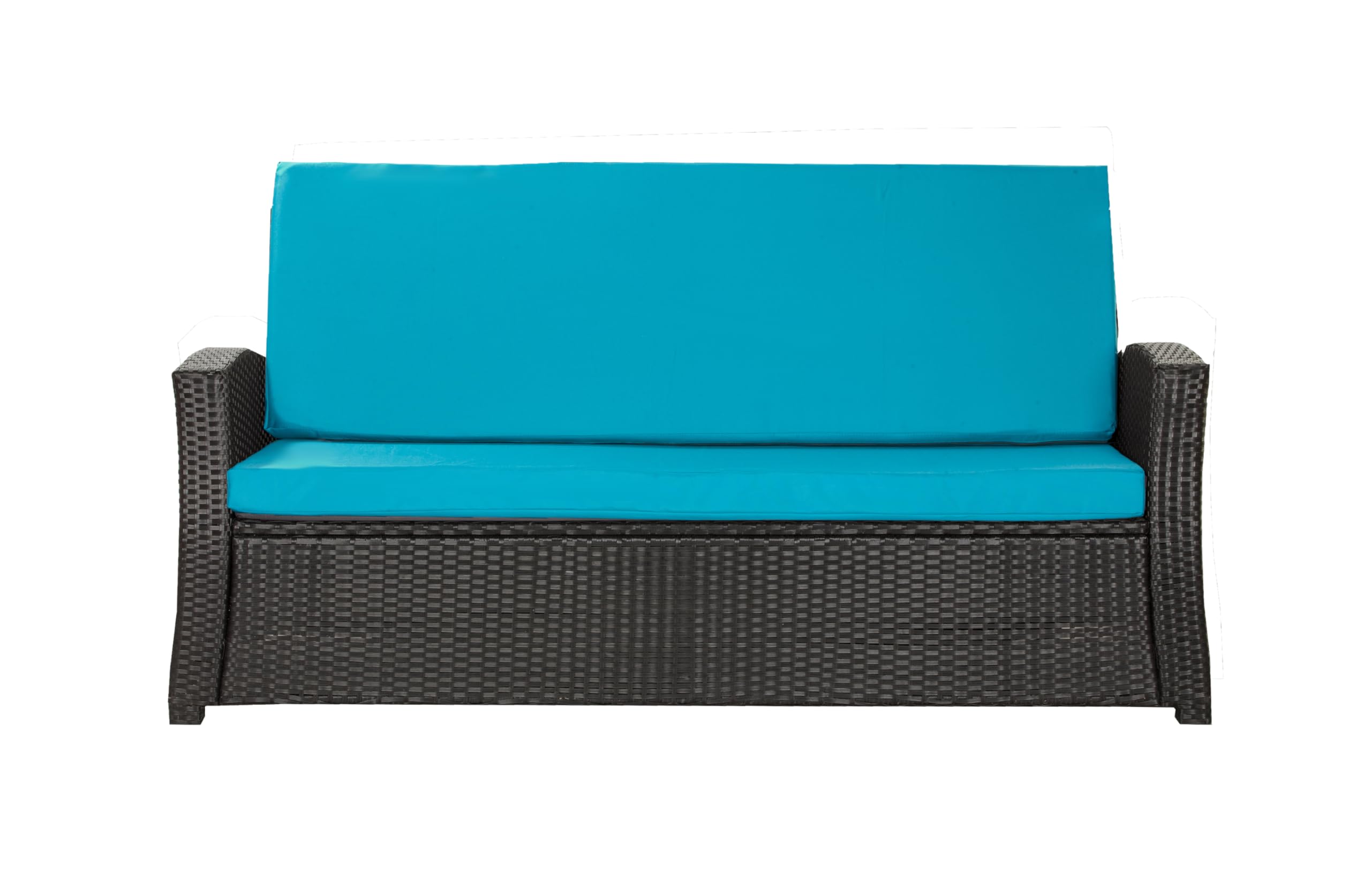Bankauflage Polyrattan Gartenbank Sitzauflage, Bequeme Sitzauflagen für Gartenbänke – perfekte Auflagen für Ihr Gartensofa oder Ihre Hollywoodschaukel (Blau, 130x60x50 cm)