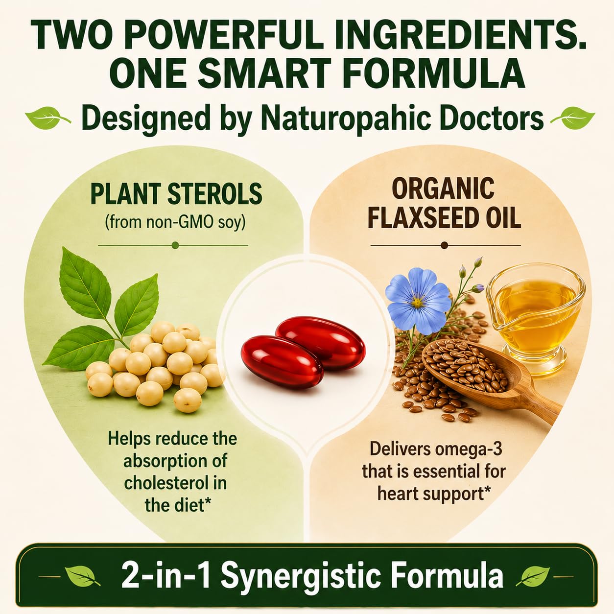 NEW ROOTS HERBAL Plant Sterols and Sterolins Supplement with Organic Flaxseed | Stanols or Phytosterols for Cholesterol Support with Source of Omega-3s (120 Softgels) — Amazon image 3