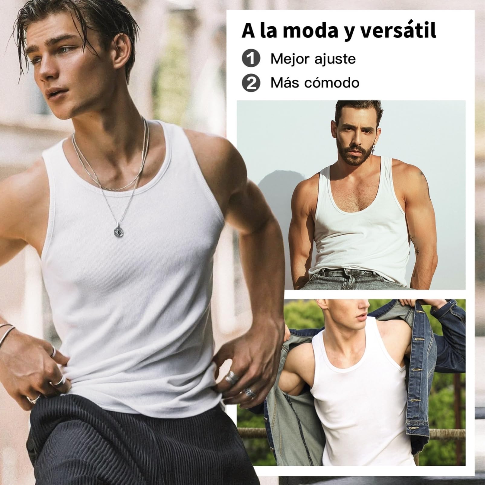 Camisetas Interior Hombre Clásicas 100% Algodón Pack Varias Tallas S-5XL