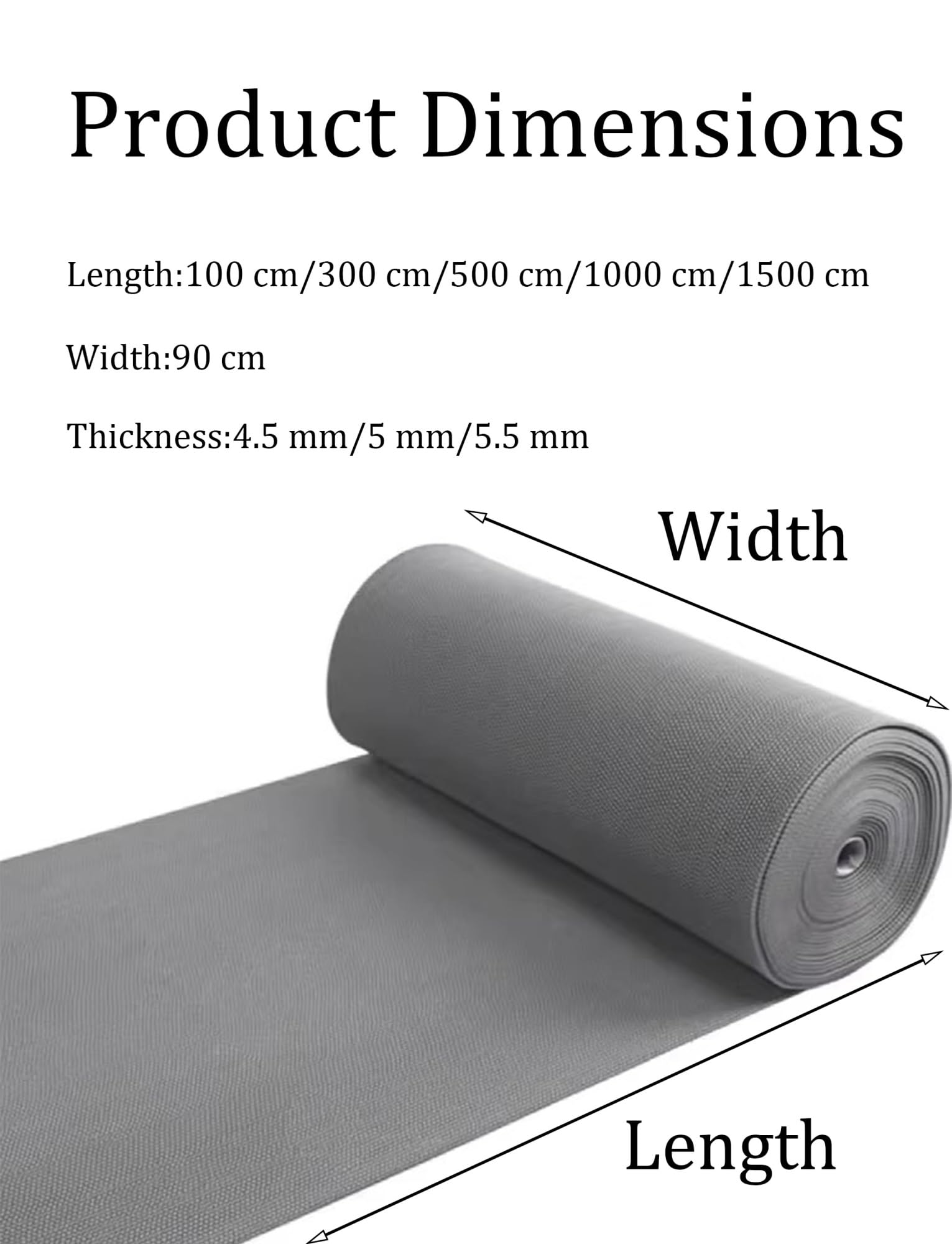 Rollo de estera antideslizante | Alfombra de ducha antideslizante | Barrera de piso for cuarto húmedo | Alfombra Exterior for Patio, Jardín, Piscina, Pasillo, drenaje(A,Thick 5.5 mm 90x100 cm)