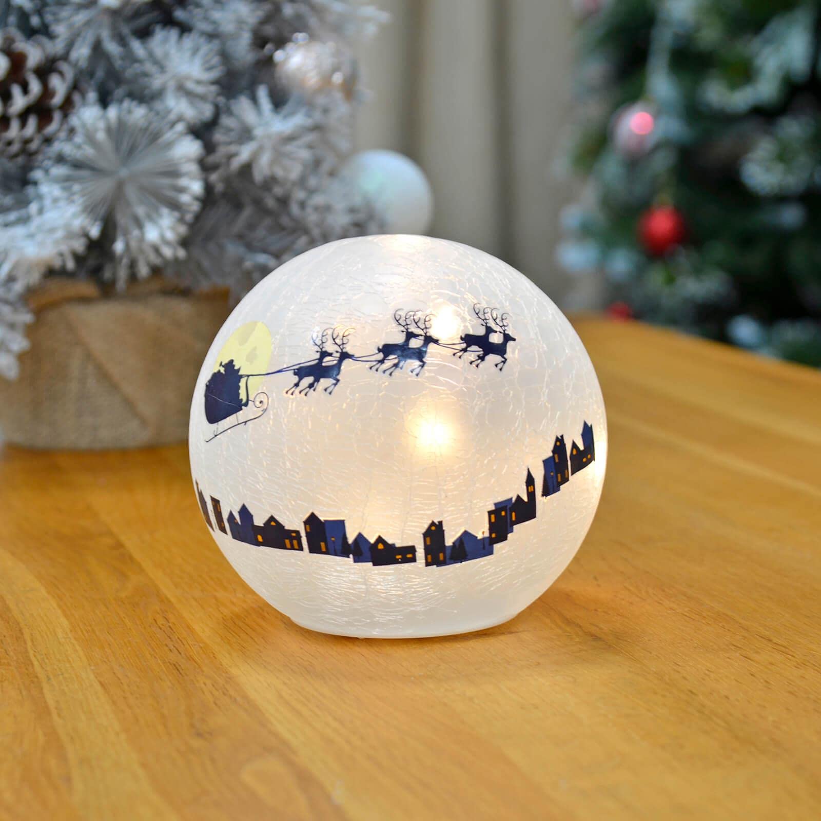 Mr Crimbo 15cm Crackle Ball - Santa Sleigh