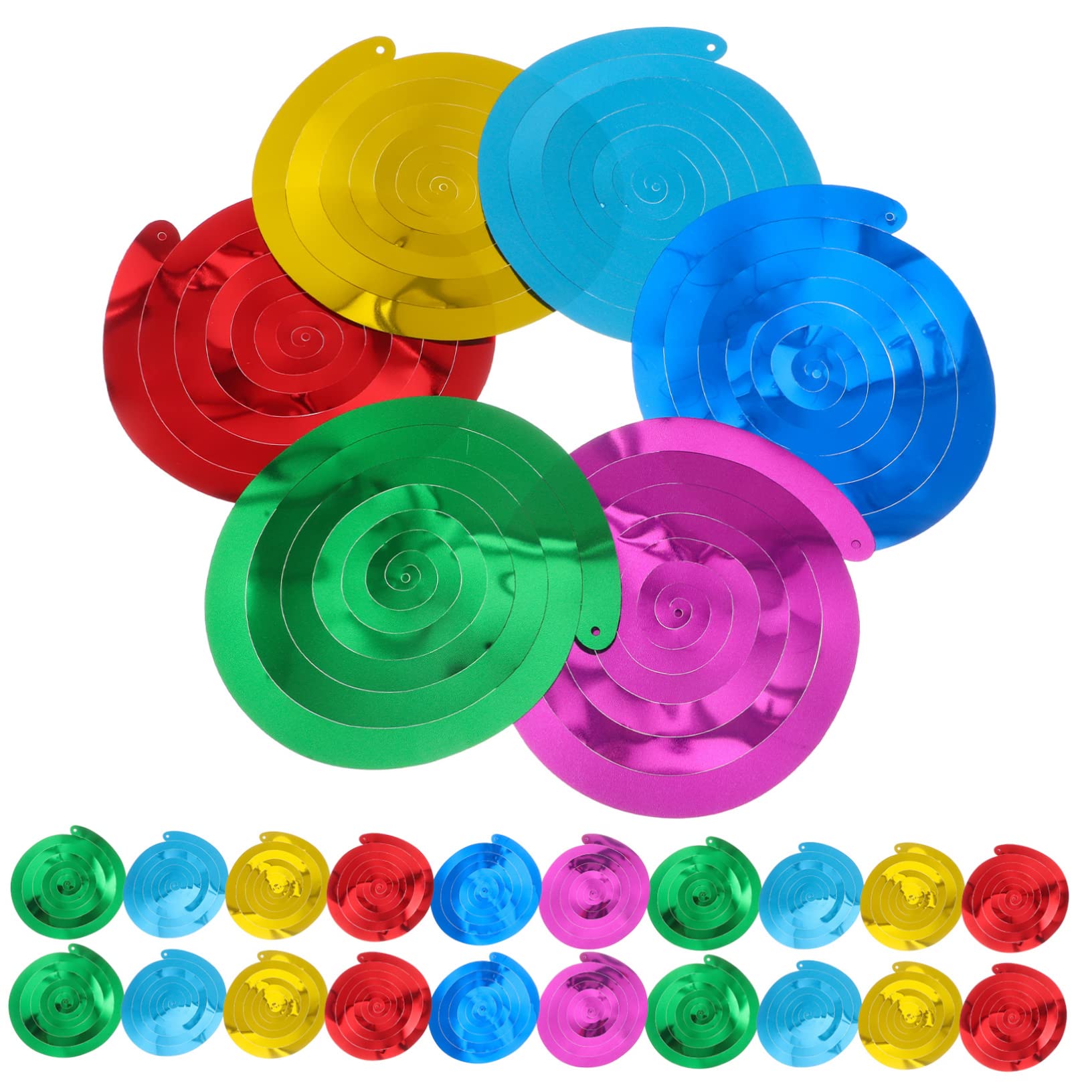 KOMBIUDA 120pezzi Decorazioni Spirale Per Feste Per Compleanni Shower e Matrimoni Design Creativo e Facile Da Usare Colori Misti Per Ogni Occasione