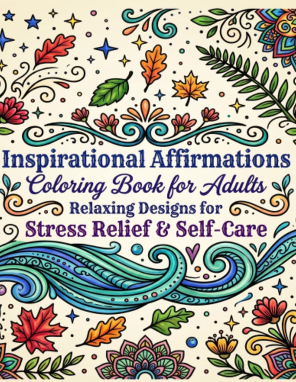 Inspirational Affirmations Coloring Book for Adults: Relaxing Designs for Stress Relief & Self‑Care: Uplifting Quotes & Simple Relaxing Designs to Inspire Calm and Confidence