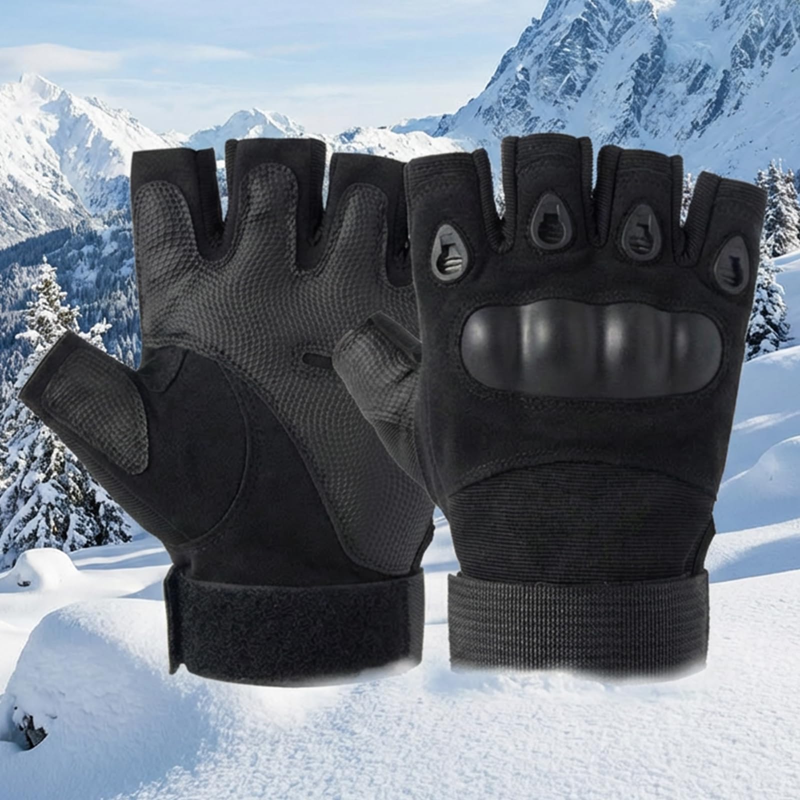 Fingerless Gloves for Men Women Cycling Hiking Driving Motorcycle Shooting Climbing Work Gloves