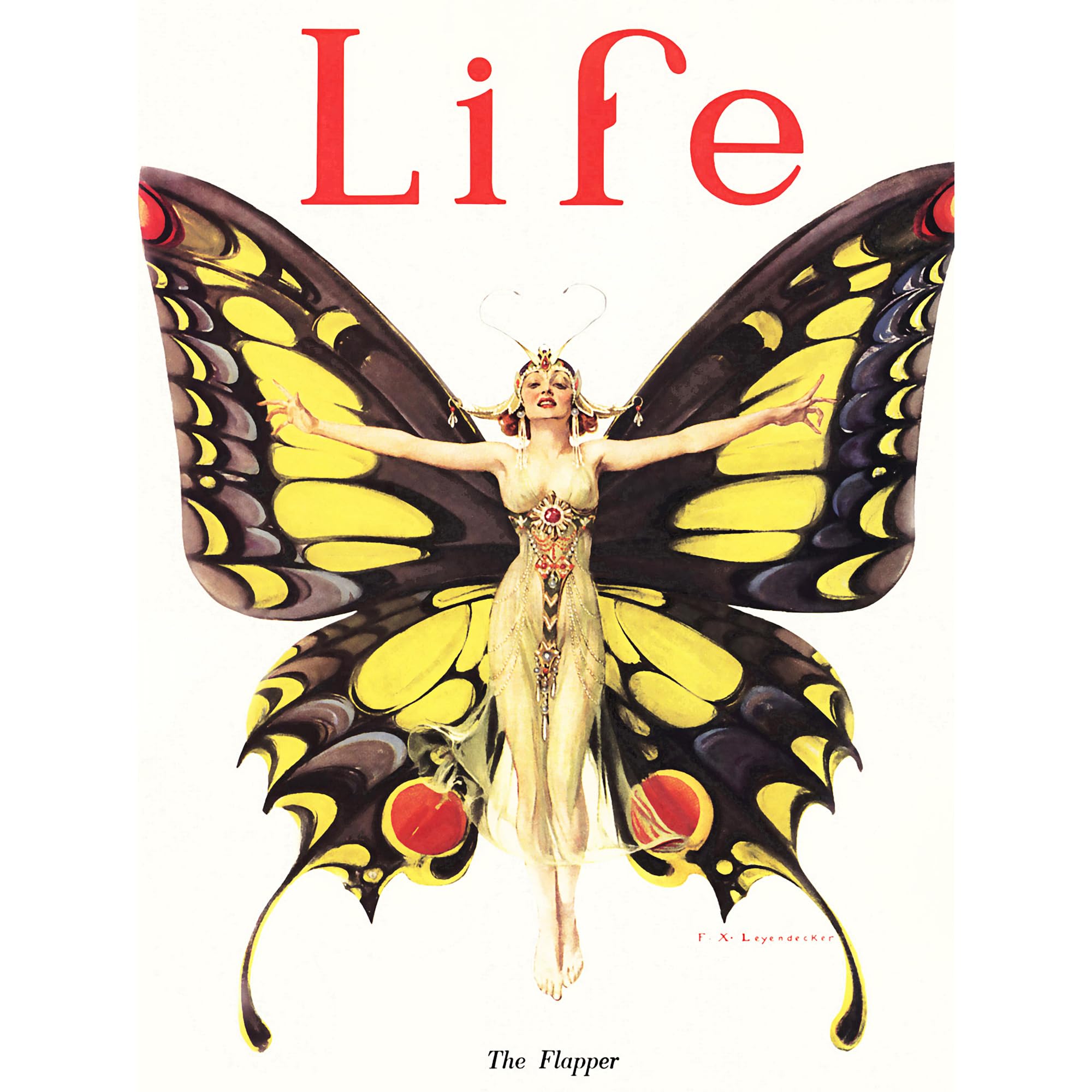 Wee Blue Coo Magazine 1922 Life Butterfly Dance Wall Art Print
