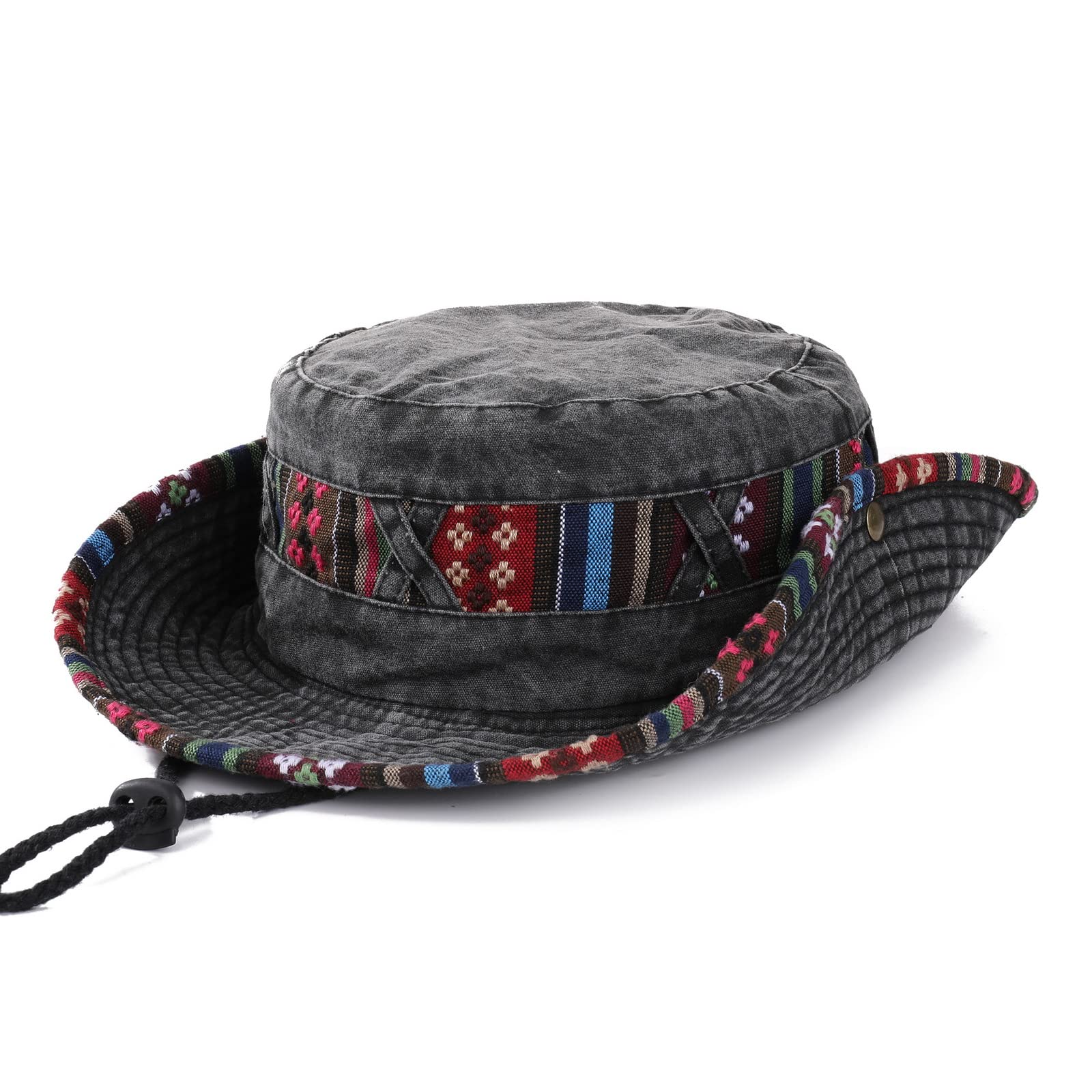 MengPaMen Summer Sun Hats Bucket Hat Beach Boonie Hat Foldable Fishsing Hat for Women