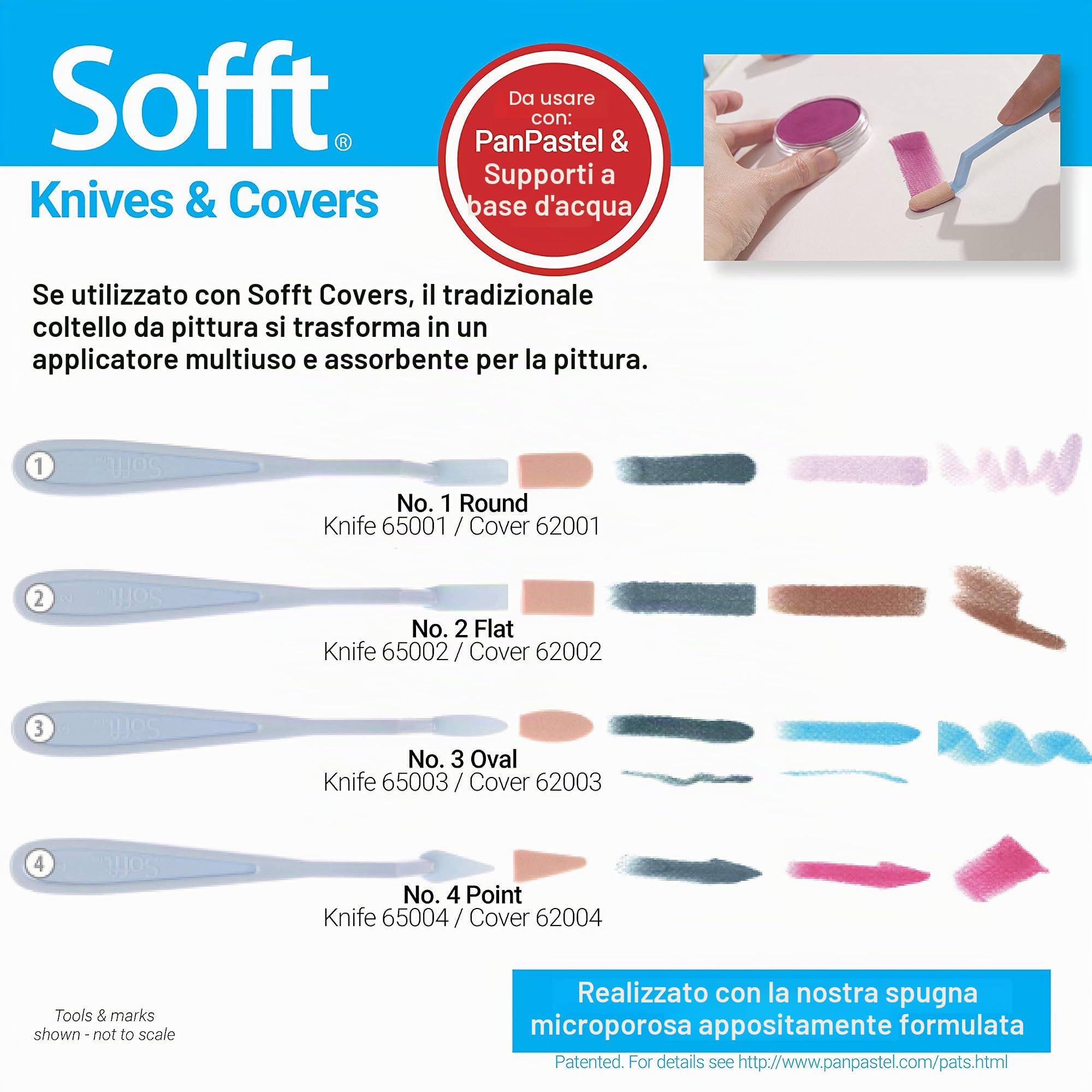 PanPastel Colorfin Sofft Tools Combinazione Set 44 pezzi, 44 pezzi (confezione da 1)