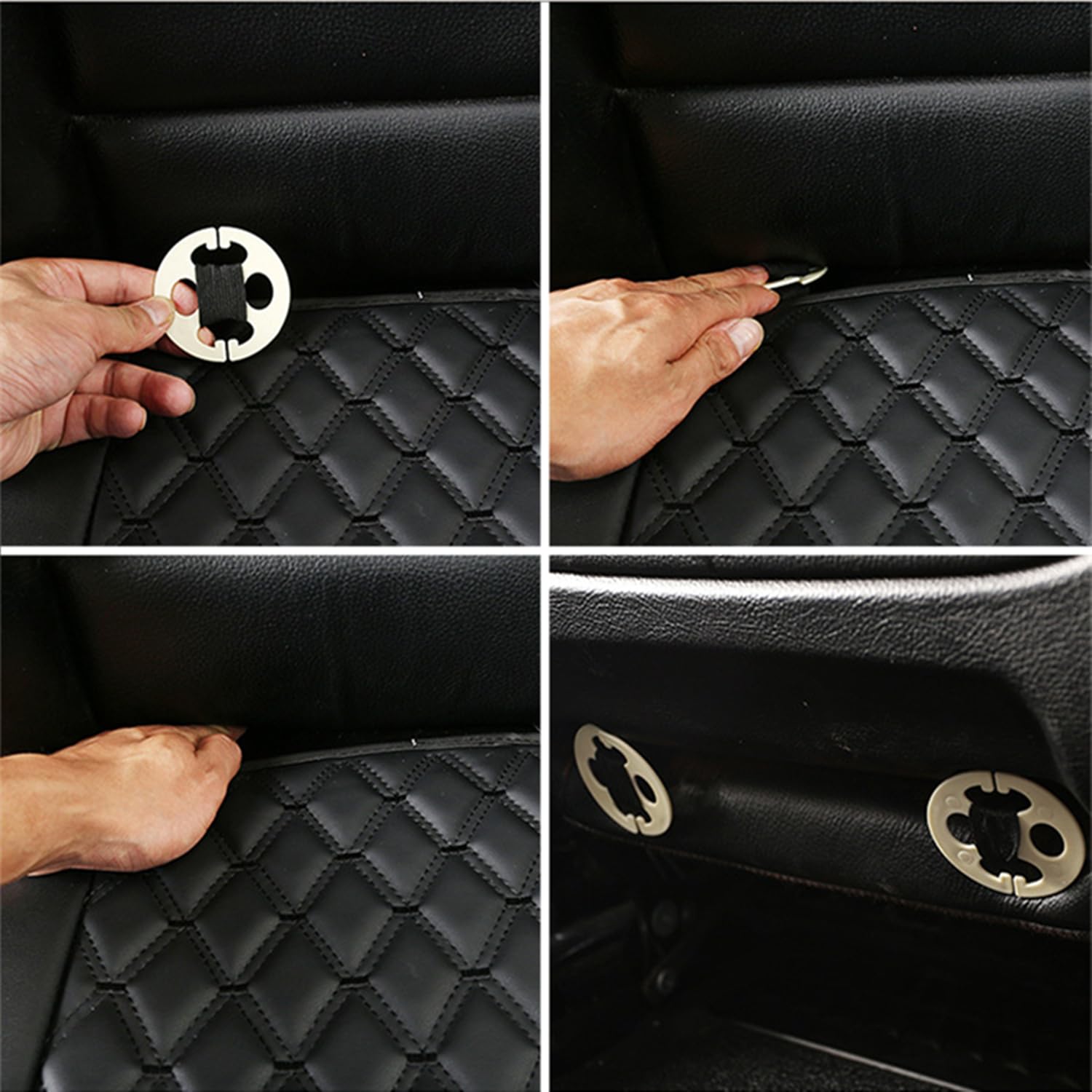 Housse de Siège Auto Arrière Protection en Cuir PU de Siège de Voiture Protecteur d'emballage Complet pour House de Siège Arrière Voiture SUV Camions (1 Housse de Siège Arrière)