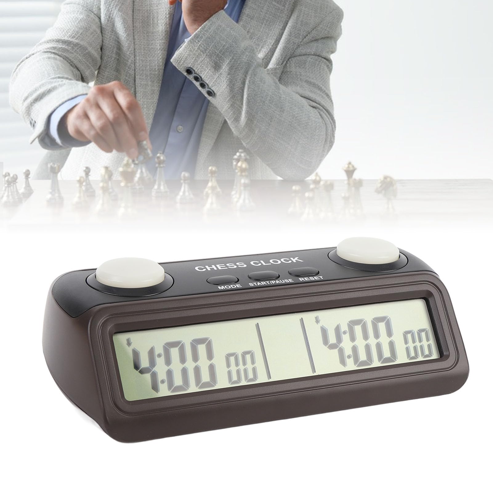 Schachuhr, multifunktionaler digitaler Schachtimer für Brettspiele, Übungen, Turniere