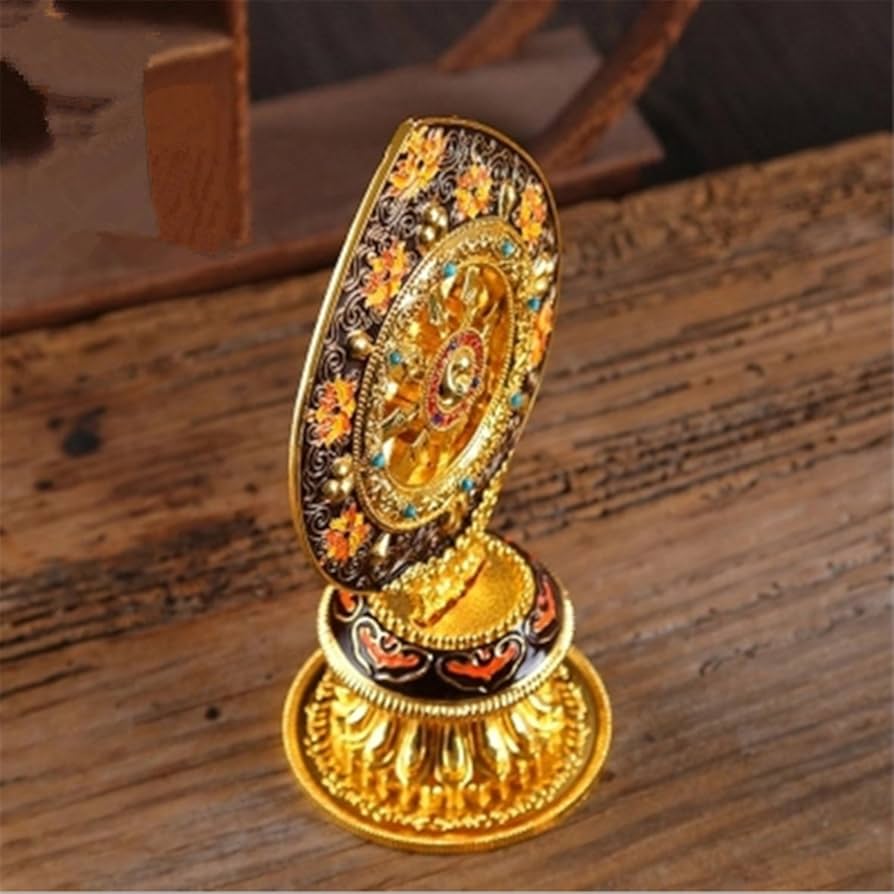 Amazon.co.jp: 風水グッズ 風水置物 法輪 合金仏教 合金 開運