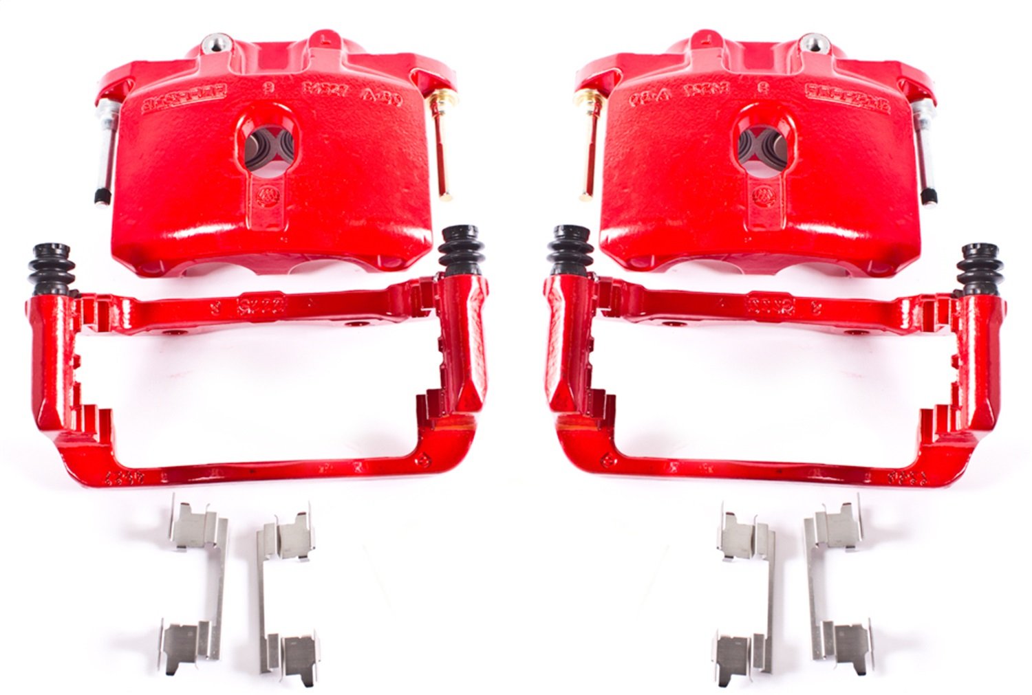 PowerStop Rear Red Powder Coated Brake Caliper Pair for Cadillac Escalade 2003-06 |Chevrolet Avalanche 1500 2003-06 |Express 1500 2003-14 |Silverado 1500 2005 - High-Temp Brake Caliper Upgrade, S4940