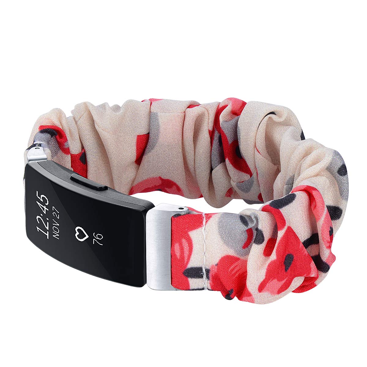 Compatible Fitbit Inspire/Inspire 2/Inspire HR Bands – Soft Elegant Scrunchie Stretch Wristband For Women