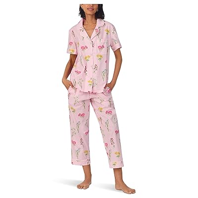 Bedhead PJs Cotton Woven Short Sleeve Cropped Pj Set Women