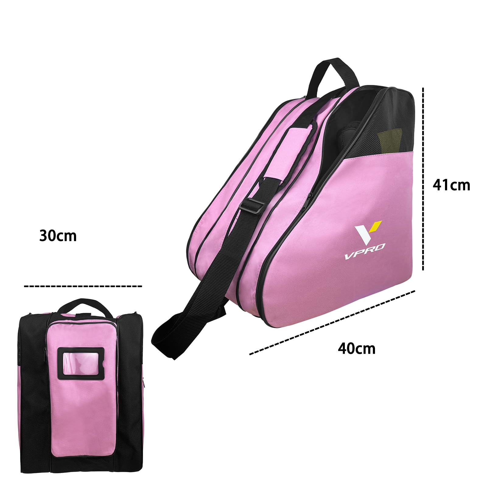 VPRO Schlittschuhtasche,Roller Skate Bag, Inline Bag, Ice Skate Bag, Skate Bag for Children/Adults, mit Tragegurt und Reißverschluss