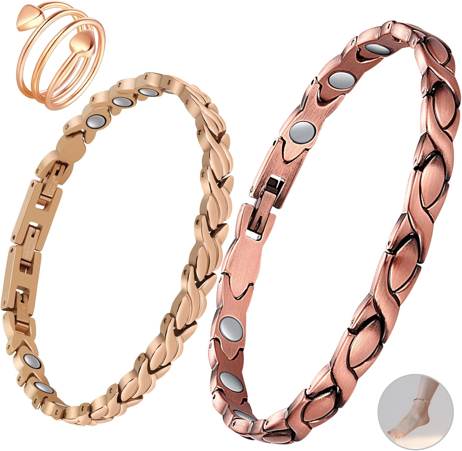 Feraco Lymph Detox Bracelets, Ring & Anklet for