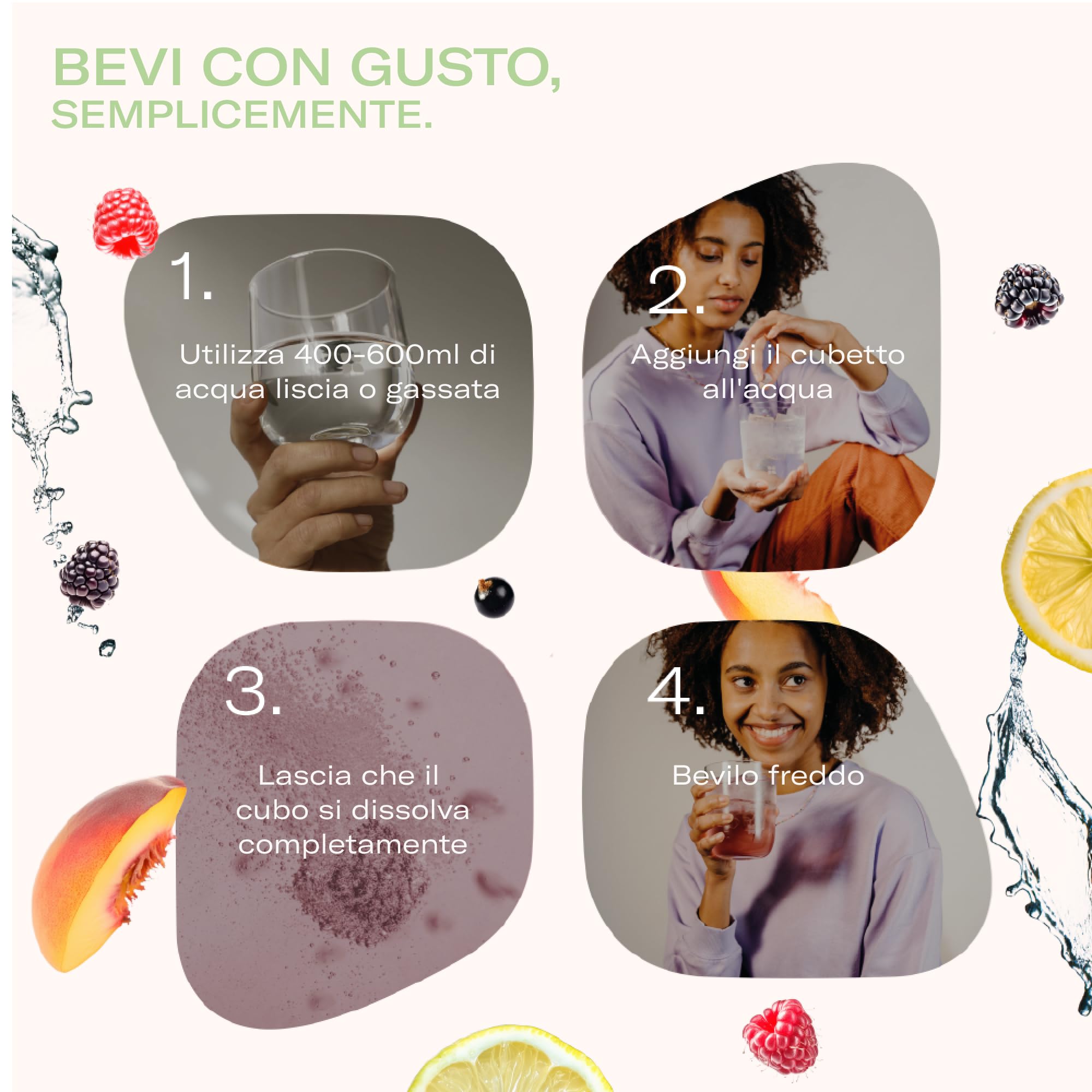 waterdrop® Set Scoperta, Borraccia in Vetro 600ml + 18 cubetti per acqua, Set Confezione Regalo per Donna e Uomo, Degustazione: 6 gusti aromatizzanti, 0 zucchero, Bottiglia per acqua