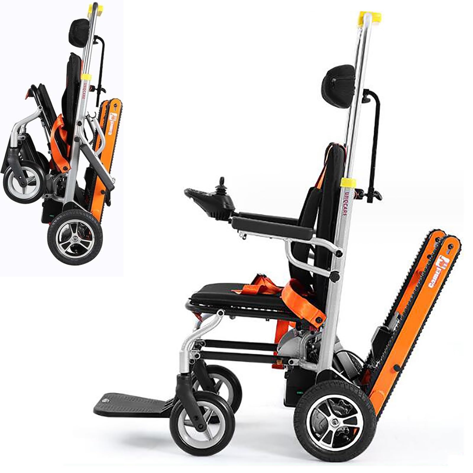 Subidor De Escaleras EléCtrico sobre Orugas, Silla de ruedas eléctrica,Silla subeescaleras para pacientes Silla subeescaleras móvil, estilo oruga/inteligente, con panel de control/para subir/bajar, pa