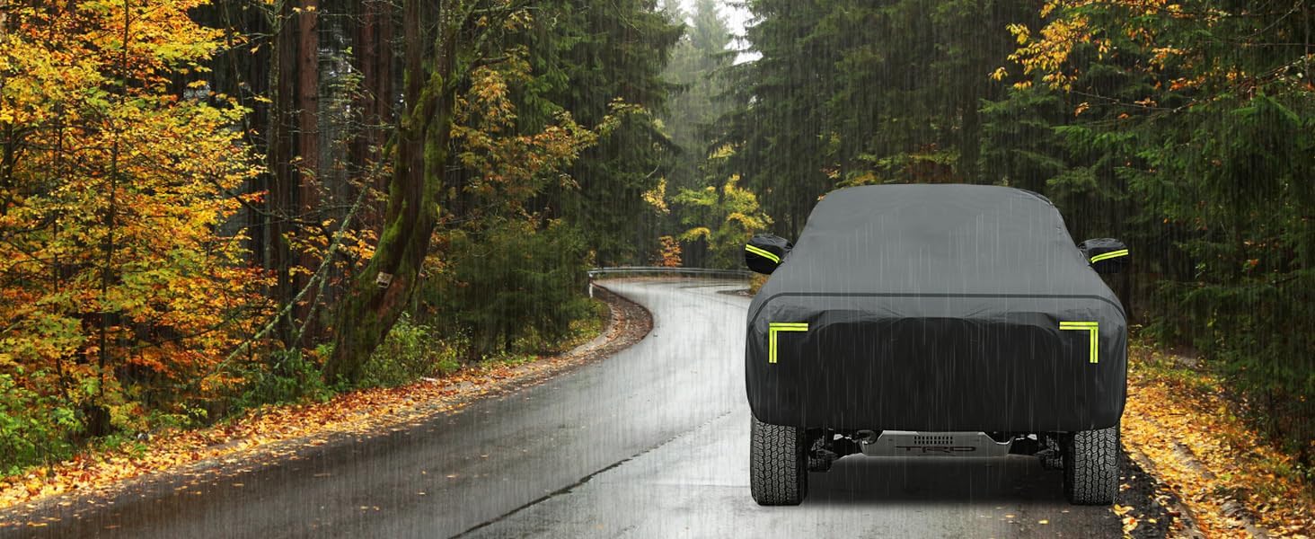 Car Cover Custom Fit for Honda Ridgeline 2006-2024,6 Layers Truck Cover Waterproof All Weather for Automobiles,Outdoor Full Exterior Cover,Rain, Sun, Wind Protection,Black