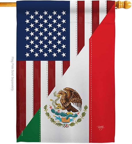 Miniatura 7 de Amistad de los Estados Unidos México Garden House Flags Set Regional USA American Alliance World Country Particular Area Pequeña Decorativa Patio