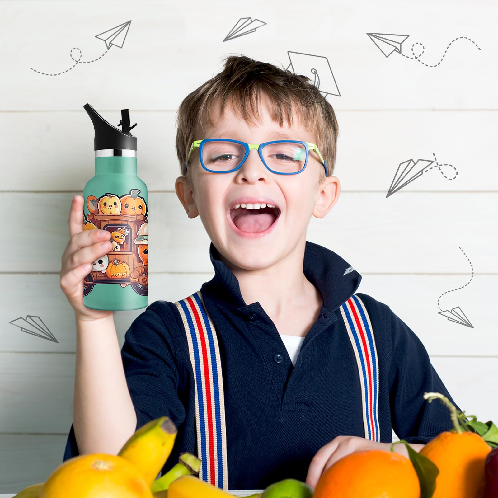 Borraccia Termica HoneyHolly 350ml - Acciaio Inox 18/8, Senza BPA, Mantiene Caldo 12h E Freddo 24h - Foto 4