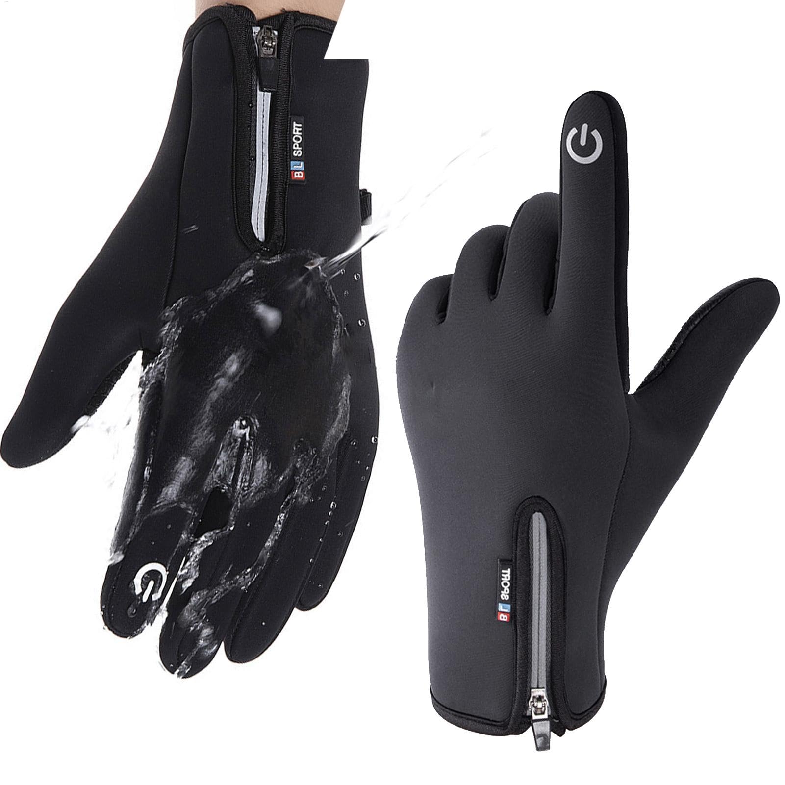 Heated Gloves, Rechargeable Heated Gloves, Waterproof Thermal Heated Gloves for Women Man, Winter Touchscreen Electric Gloves for Winter Motorcycle Cycling Riding Hunting Fishing SKi