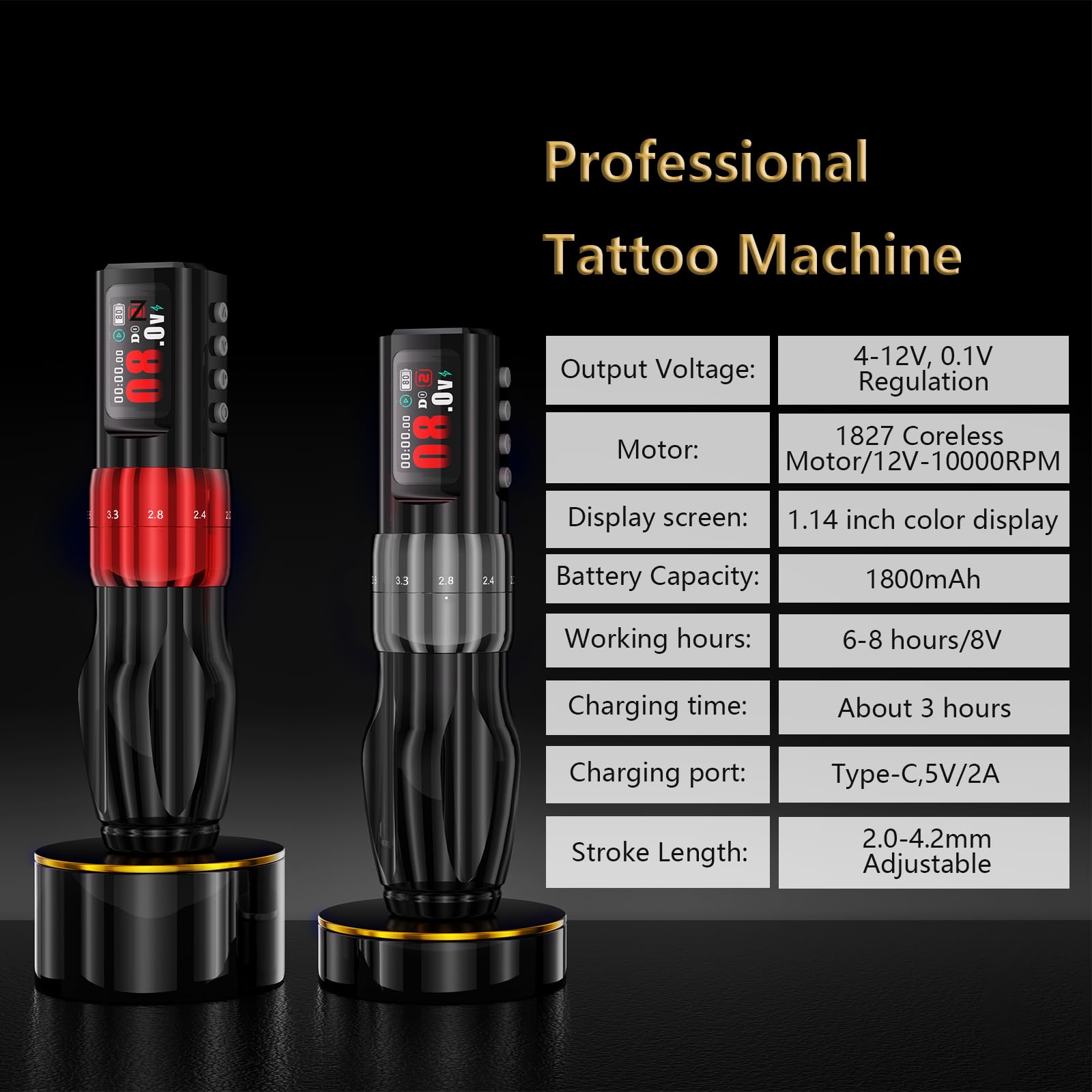Amazon.com: BIGWASP Z4 Wireless Rotary Tattoo Machine Pen with 6