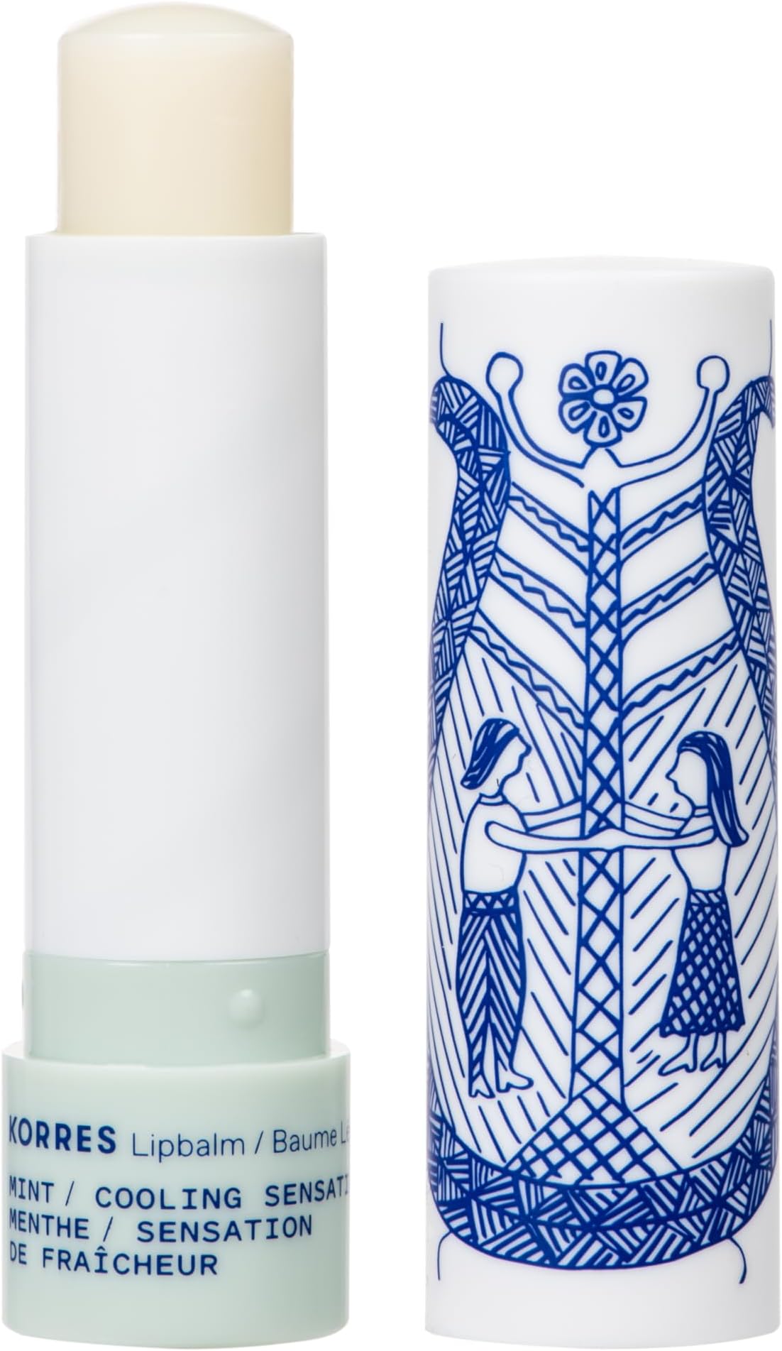 KORRES Balsam Lip Butter Stick Clear Mint, Moisturizing Balm with Greek Hypericum Oil, Nourishing Formula for Smooth Lips, Lightweight Shine, Daily Lip Care, 0.17 oz