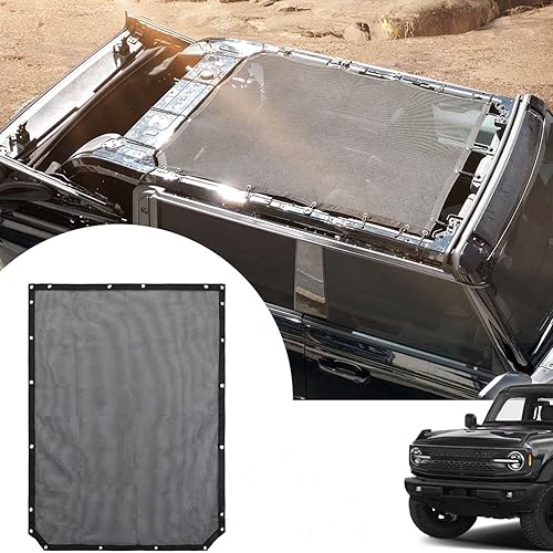Xomzema Cubierta superior de parasol, malla frontal y trasera completa, para techo de bikini, malla suave, accesorios de red para Ford Bronco