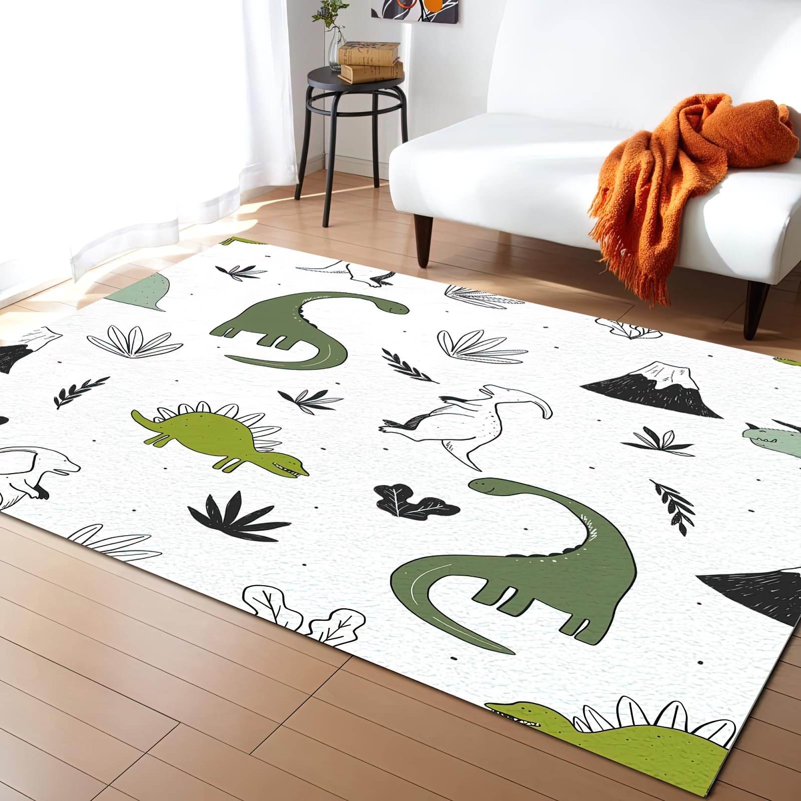 Amazon.com: QUORIT Cartoon Dinosaur Kids Rugs, Simple Volcano
