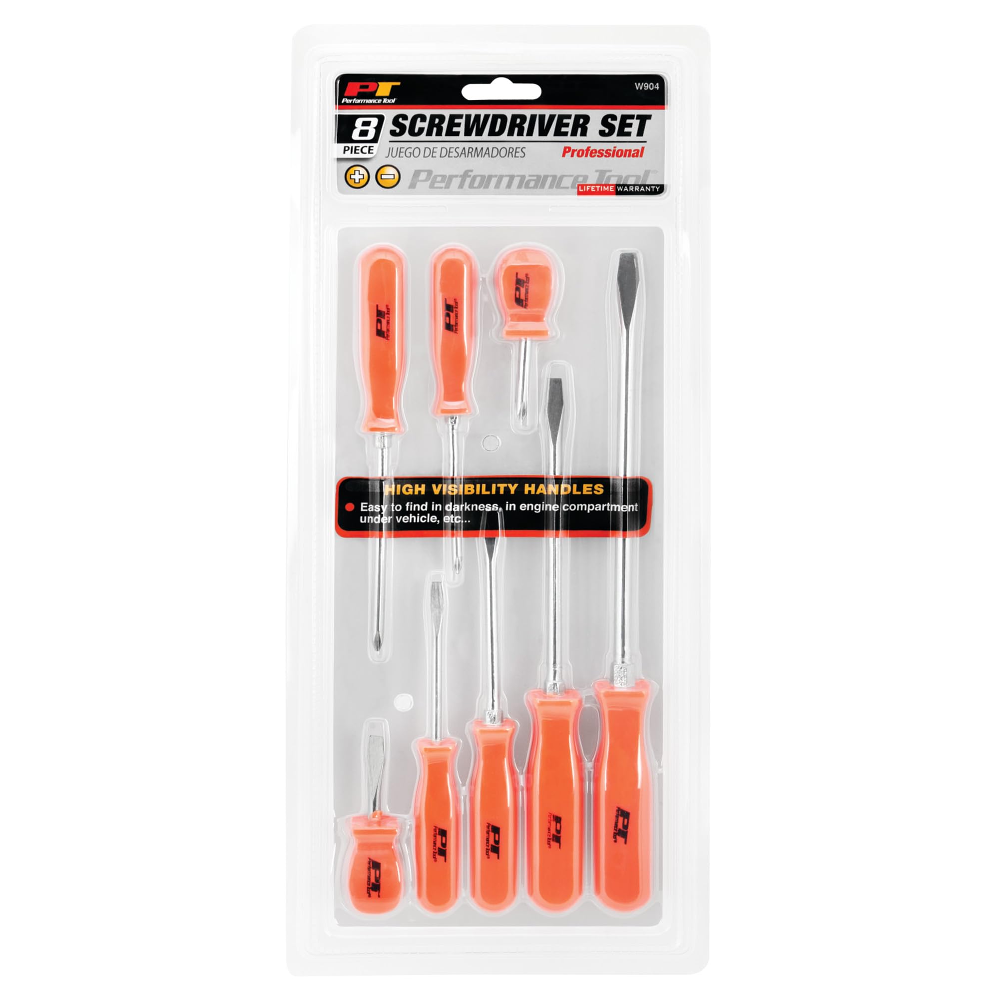 Performance Tool W904 Juego de destornilladores de 8 piezas, color