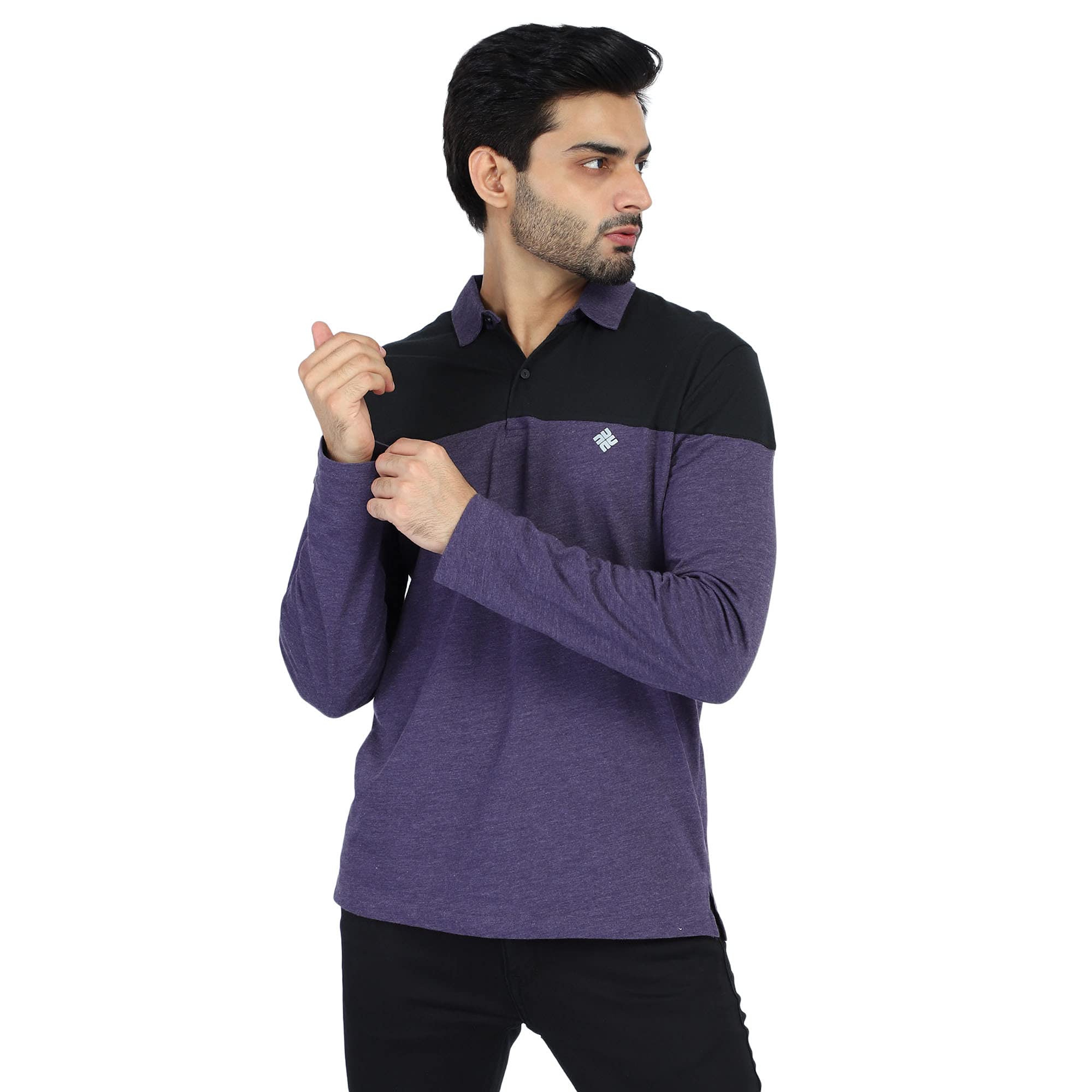 Men's Full Sleeves Polo T-Shirt in Cotton Fabric-image-34