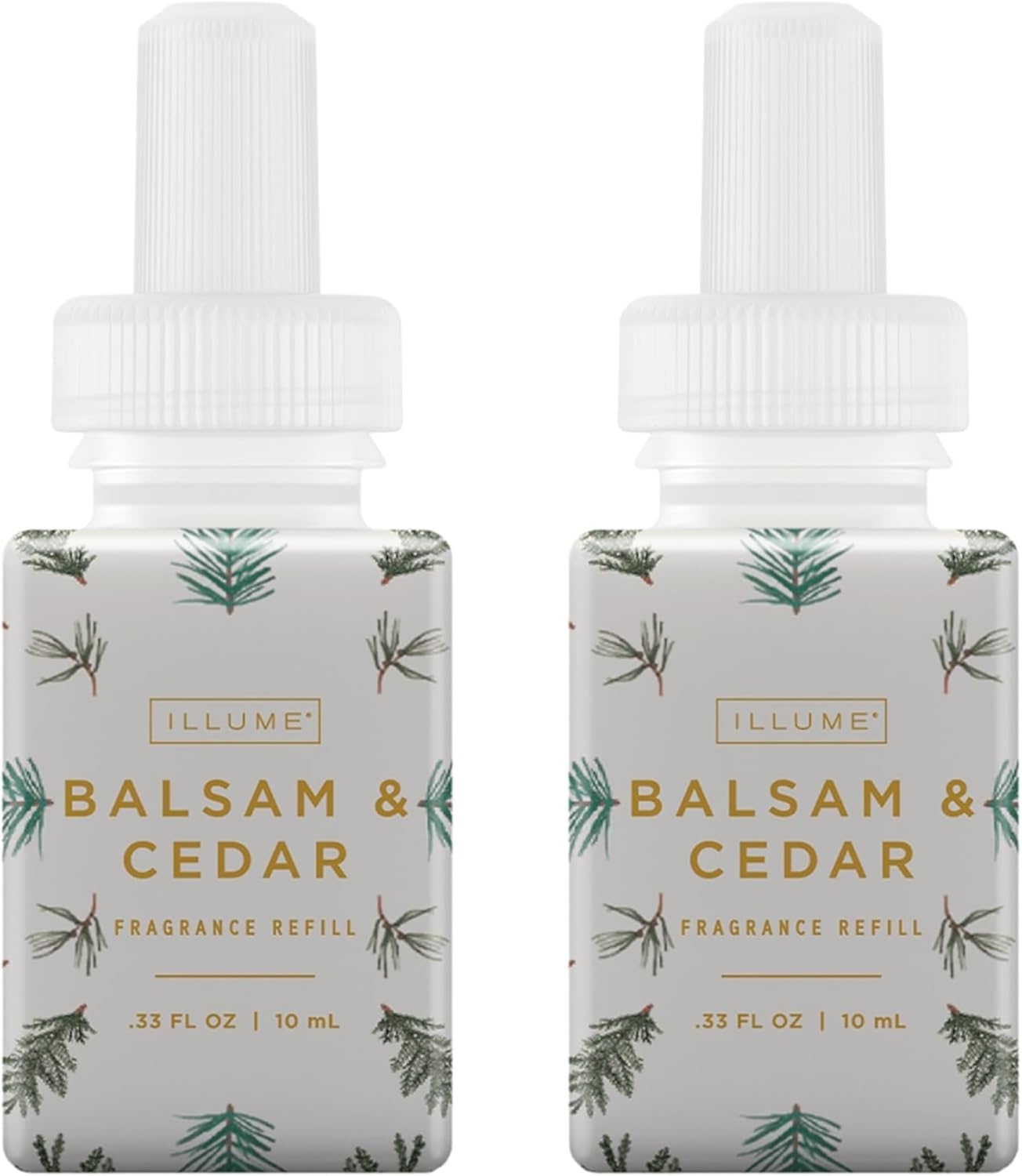 Pura & Illume Home Scent Refill - Smart Air Diffuser - Up to 120-Hours of Luxury Fragrance per Refill - Home Essential - Clean & Safe Diffuser Fragrance - 2 Pack, Balsam & Cedar