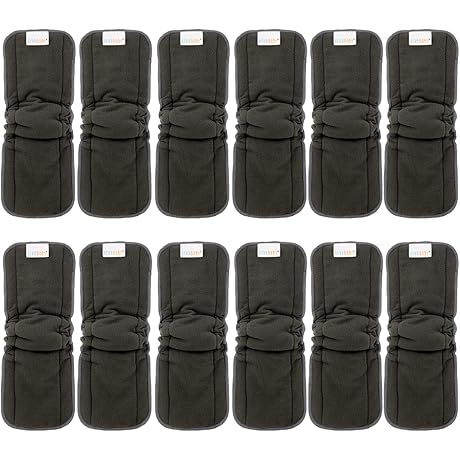 Alvababy 5-Layer Bamboo Inserts with Gussets for Cloth Diapers