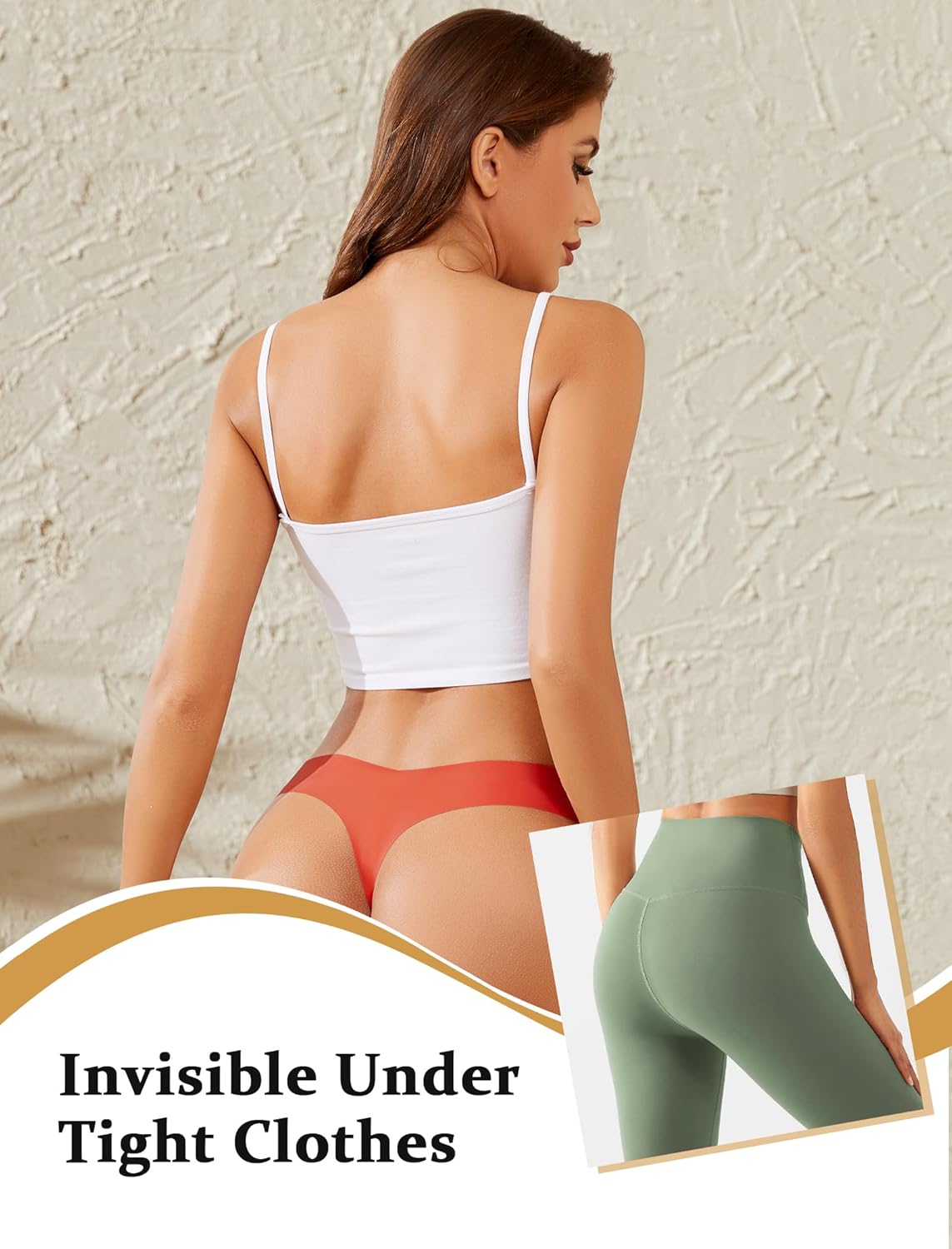 ANSUKOO Seamless V Cut Thongs for Women Underwear 6Pack,No Show Ladies Workout Tanga,No Line Comfortable Low Rise Gym Panties - Image 3