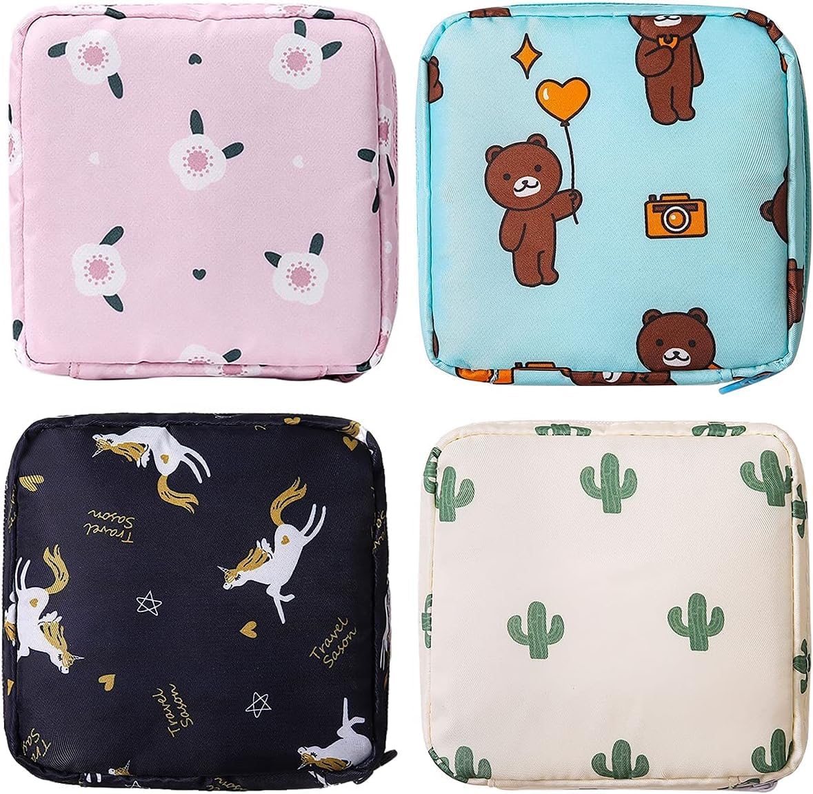 AASAISH Sanitary Napkin Storage Bag, 2Pcs Zipper Menstrual Pad Bag Portable Sanitary Napkin Storage Tampons Holder for Purse First Period Kit for Teen Girls Store Sanitary Pads for Women.-picture-57