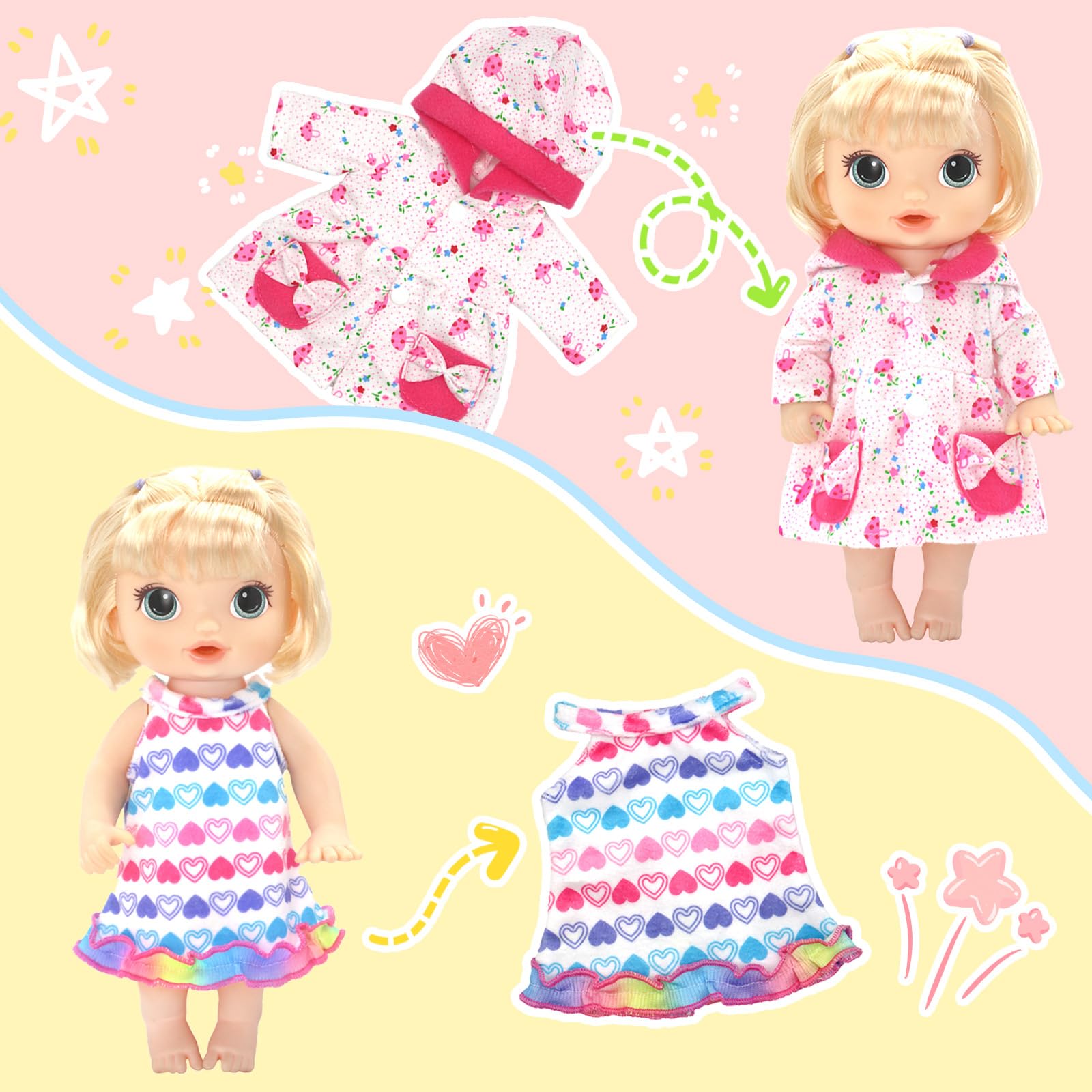 6 szt. ubranek dla lalek 30 cm