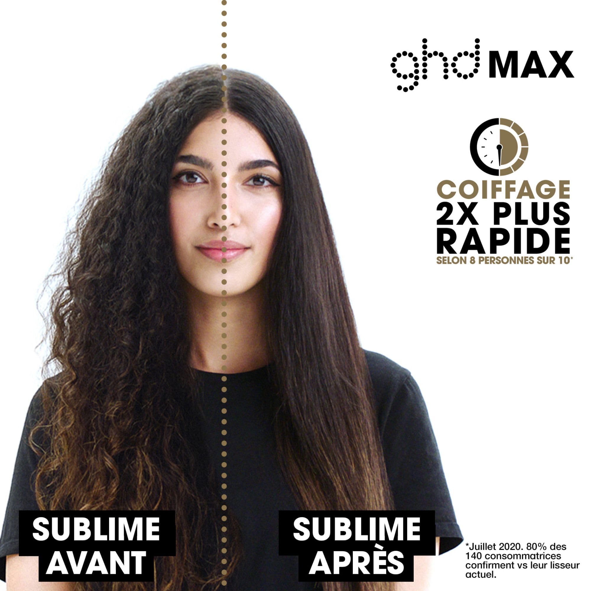 ghd Lisseur cheveux max Fer à lisser professionnel Plaques larges Lissage rapide cheveux longs épais bouclés